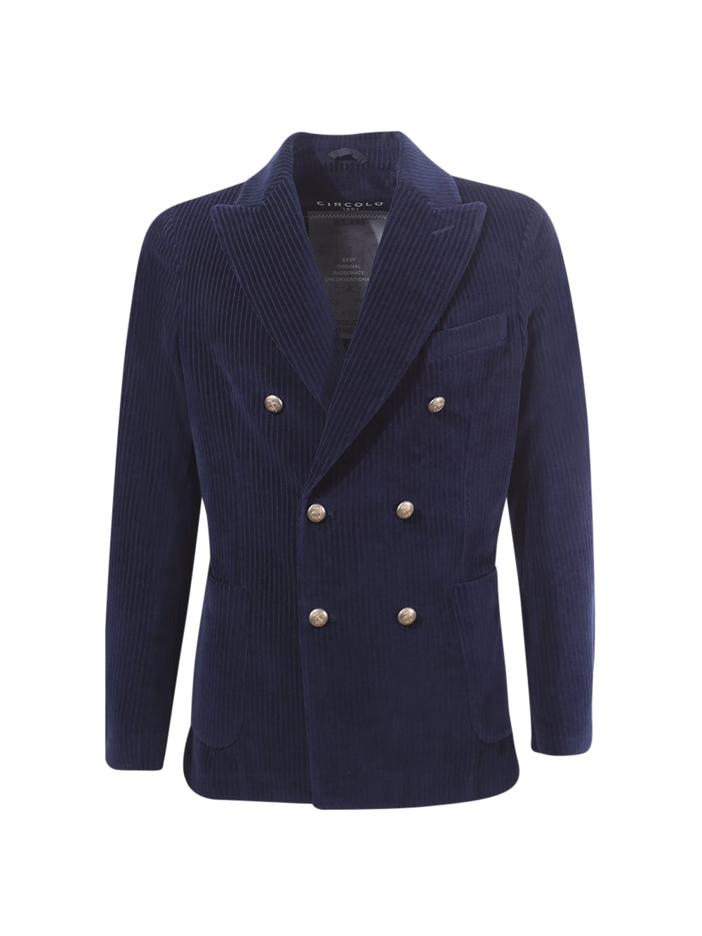 Shop Circolo 1901 Double-breasted Circolo Jacket In Blue