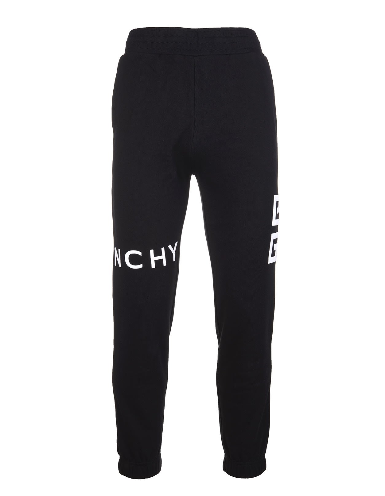 Man Black Slim Fit Joggers With Givenchy 4g Embroidery