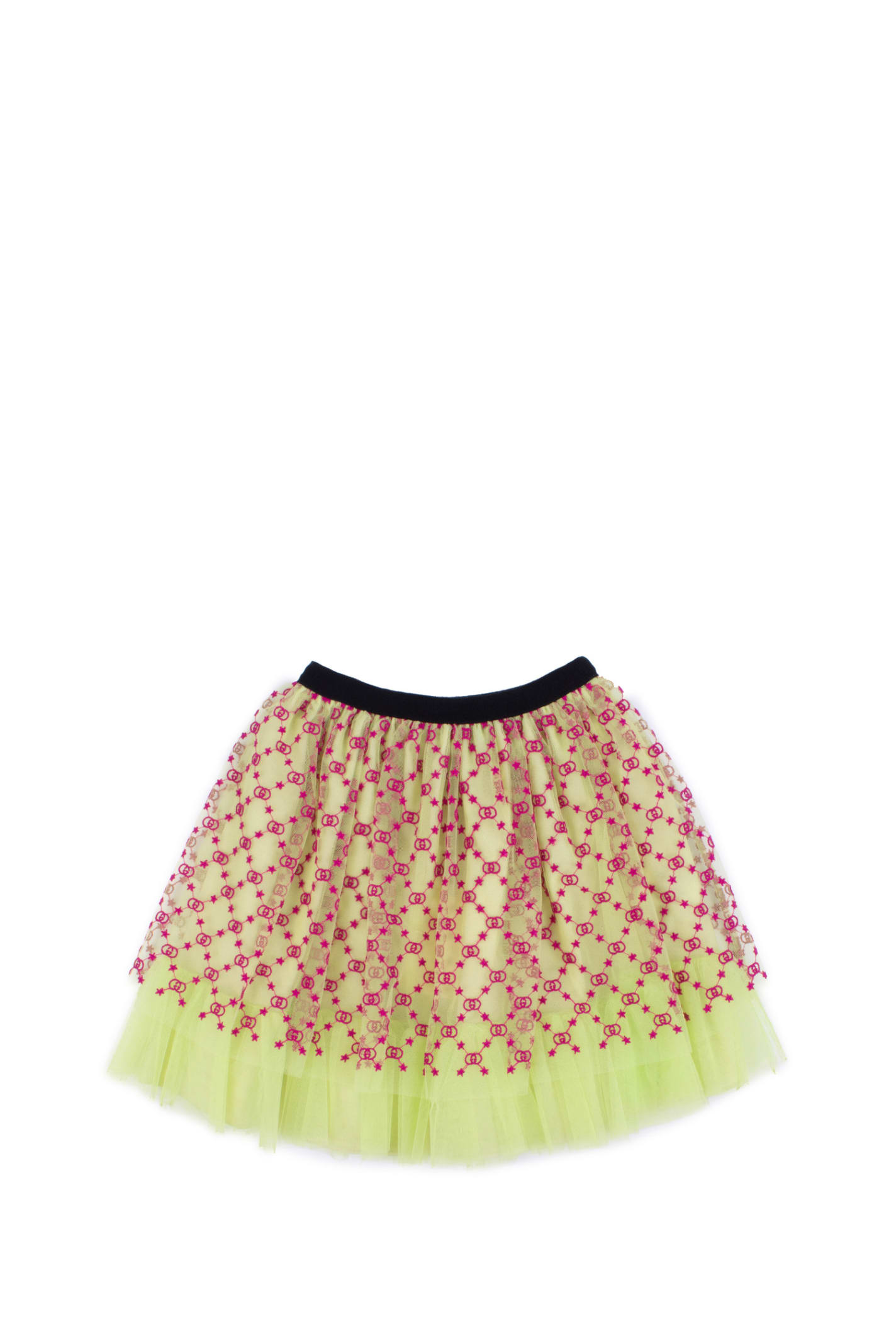 Gucci Tulle Skirt With Gg Stars