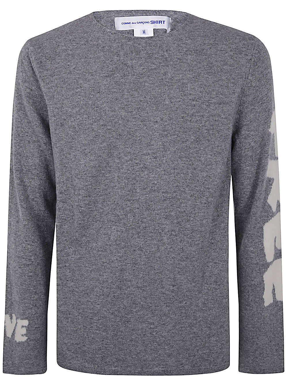 Shop Comme Des Garçons Shirt Mens Sweater Knit In Grey