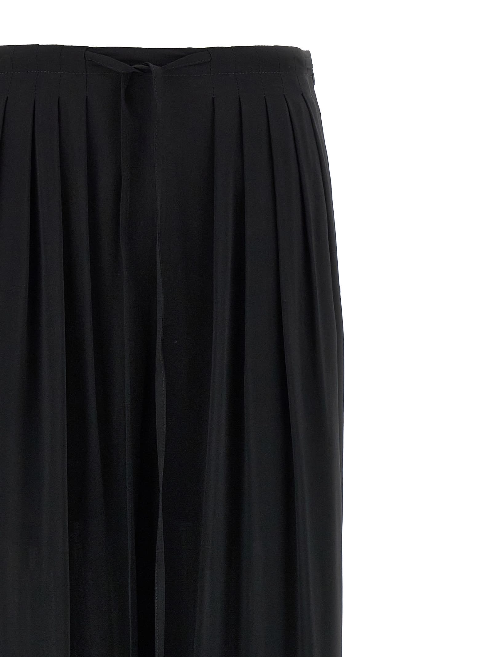 Shop Alberto Biani Pleat Pants In Black