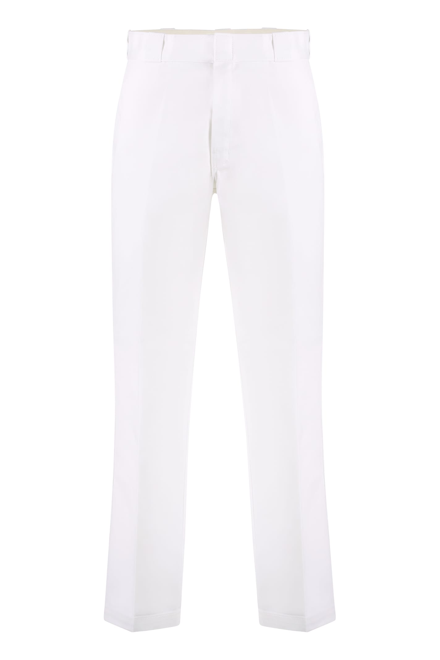 Shop Dickies Cotton Blend Trousers In White