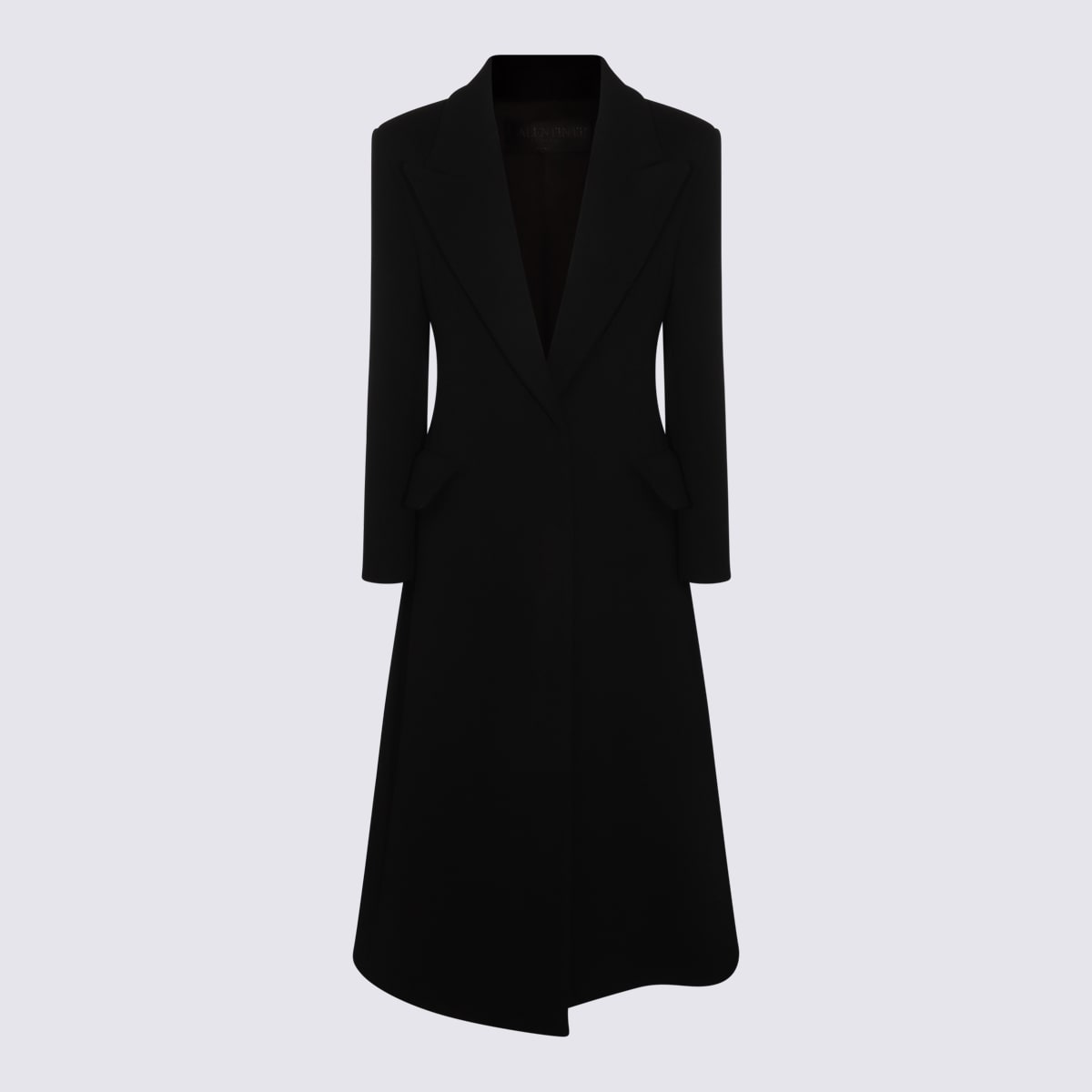 Shop Valentino Black Wool Coat