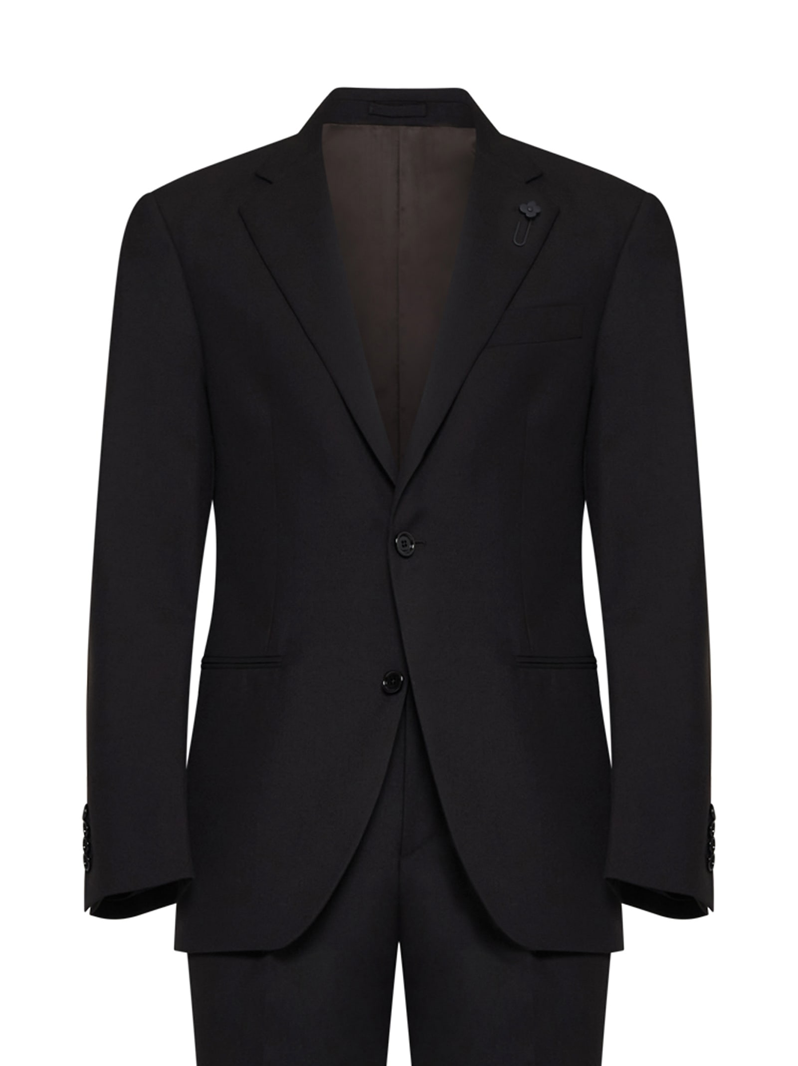 Shop Lardini Suit In Brown