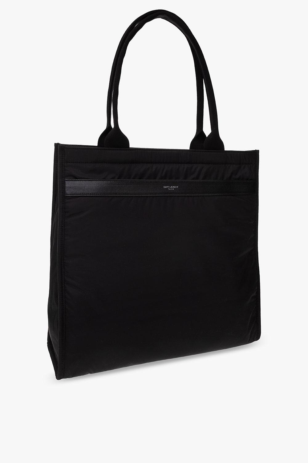 Saint Laurent City Leather-trimmed Tote Bag In Nero | ModeSens