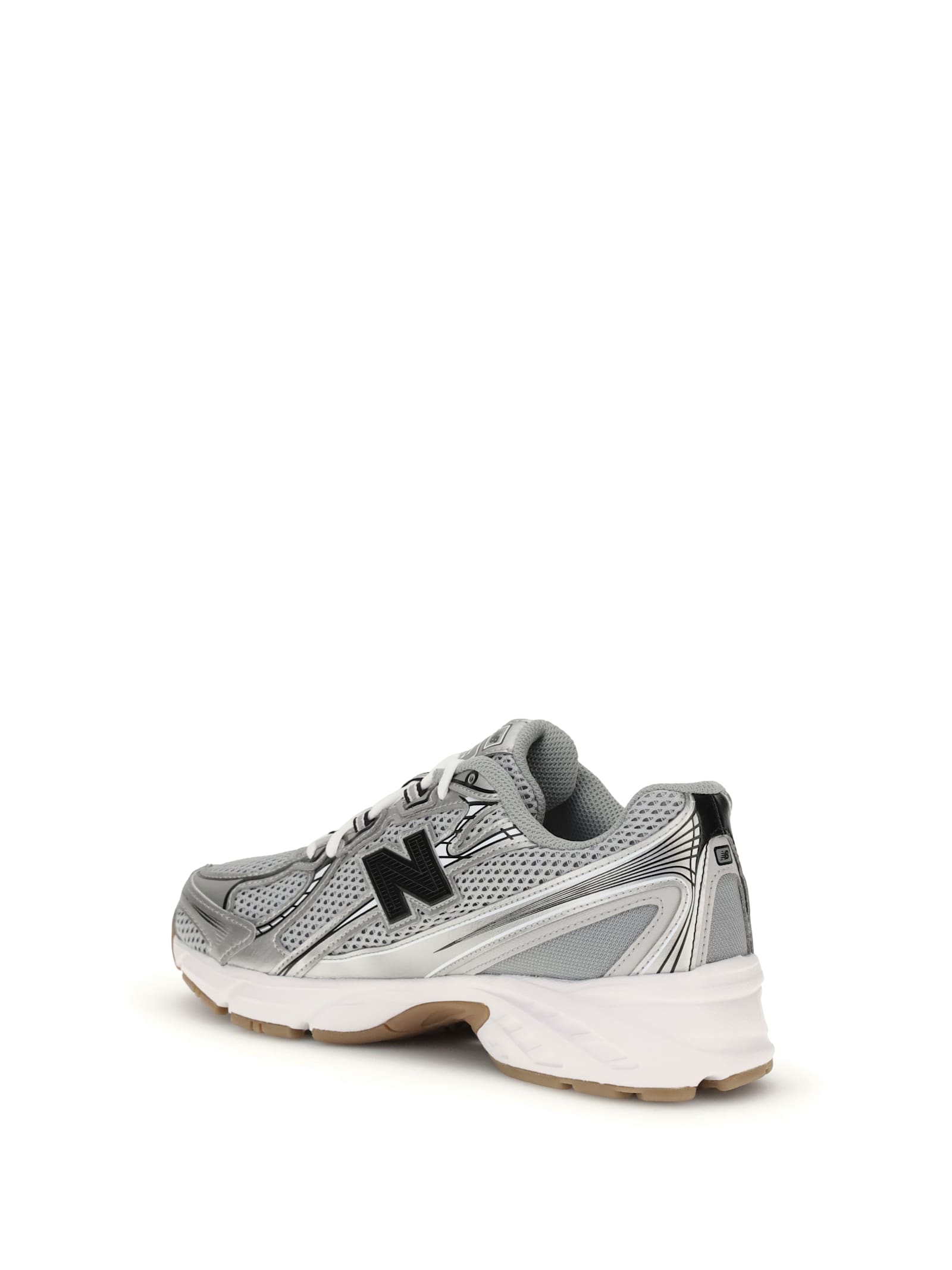 New Balance 740 Mesh Sneakers With Leather Inserts In Gray