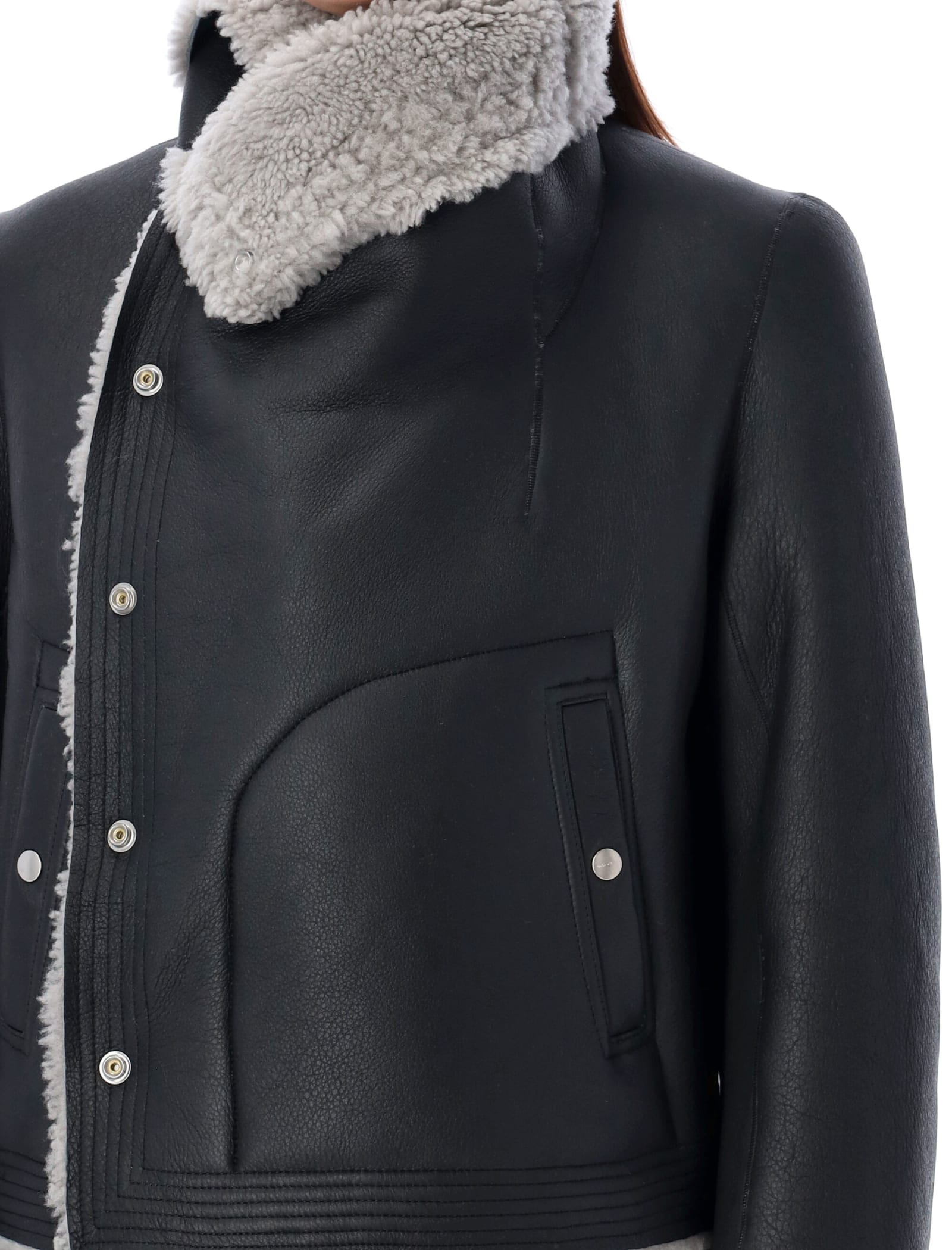 Shop Rick Owens Classic Biker Jacket In Black