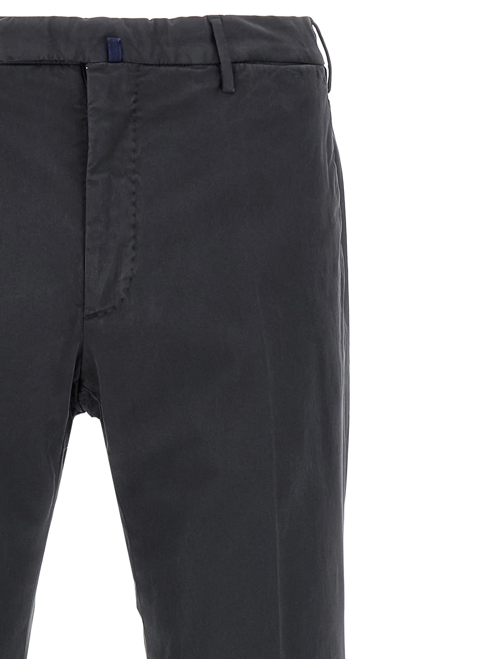 Incotex Batavia Trousers Back Pocket In Gray