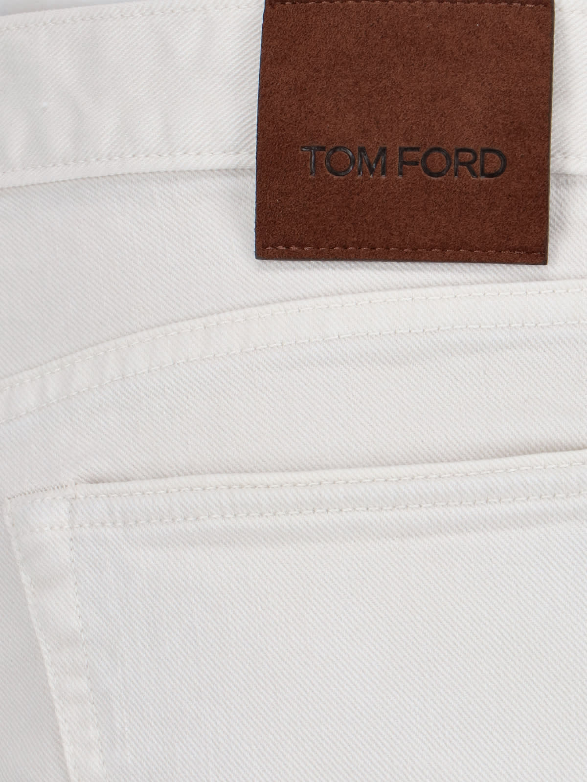 Shop Tom Ford Slim Jeans In White