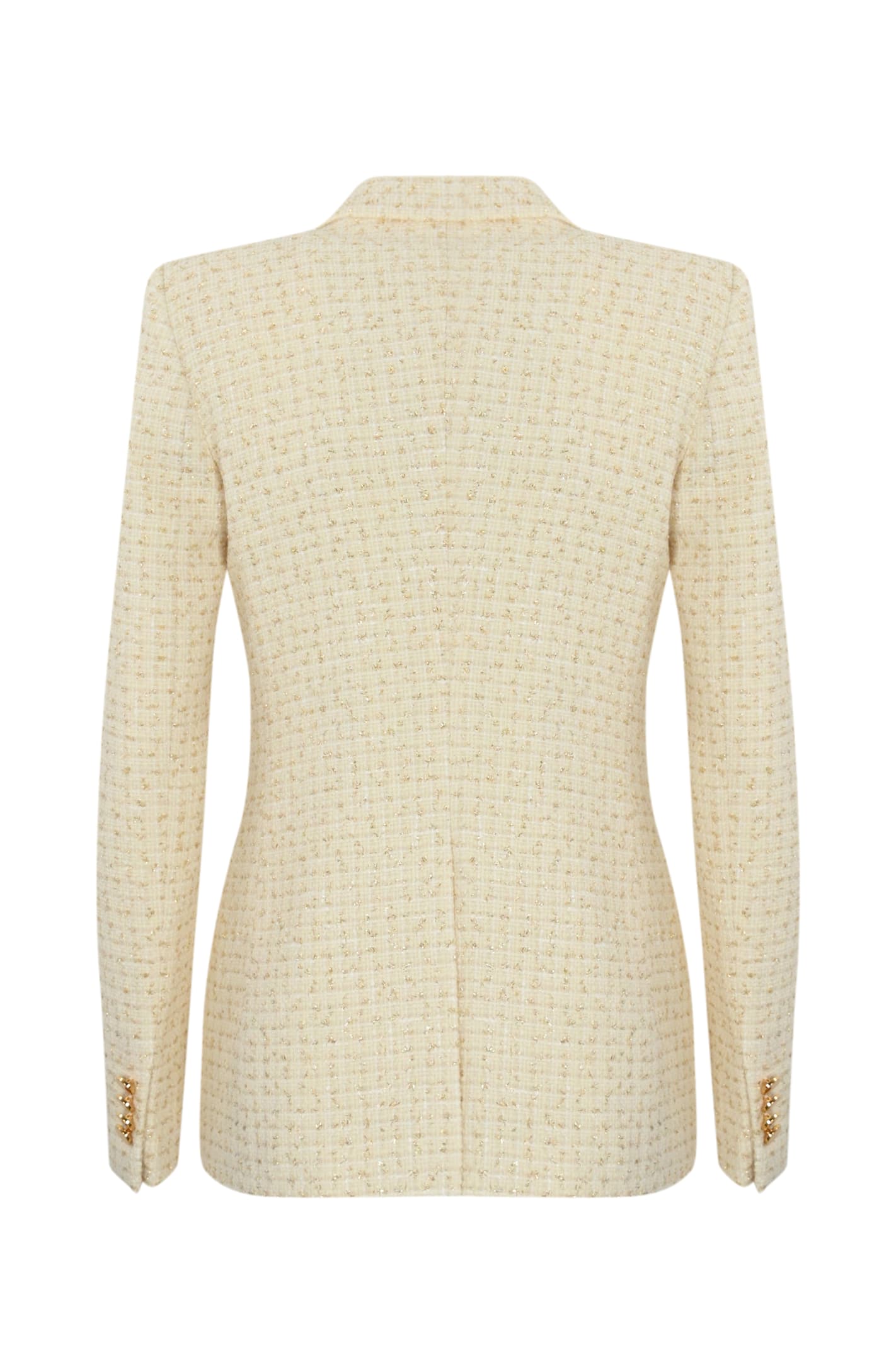 Shop Tagliatore Paris Boucle Blazer In Panna