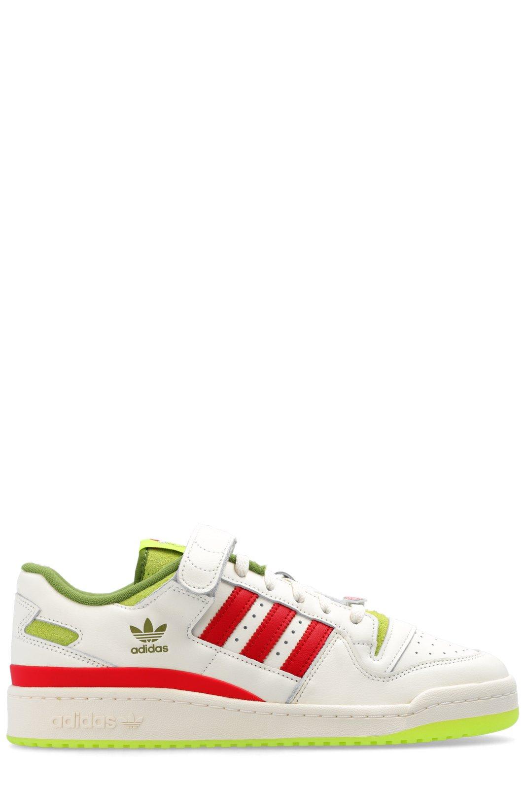 Shop Adidas Originals Forum Low X The Grinch Lace-up Sneakers In White