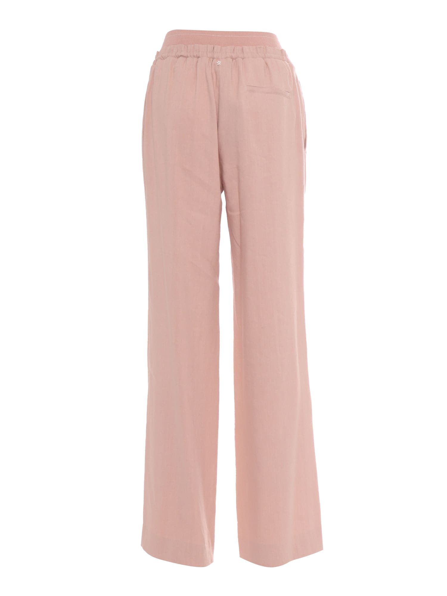 Lorena Antoniazzi Relaxed Fit Linen-blend Pants In Pink