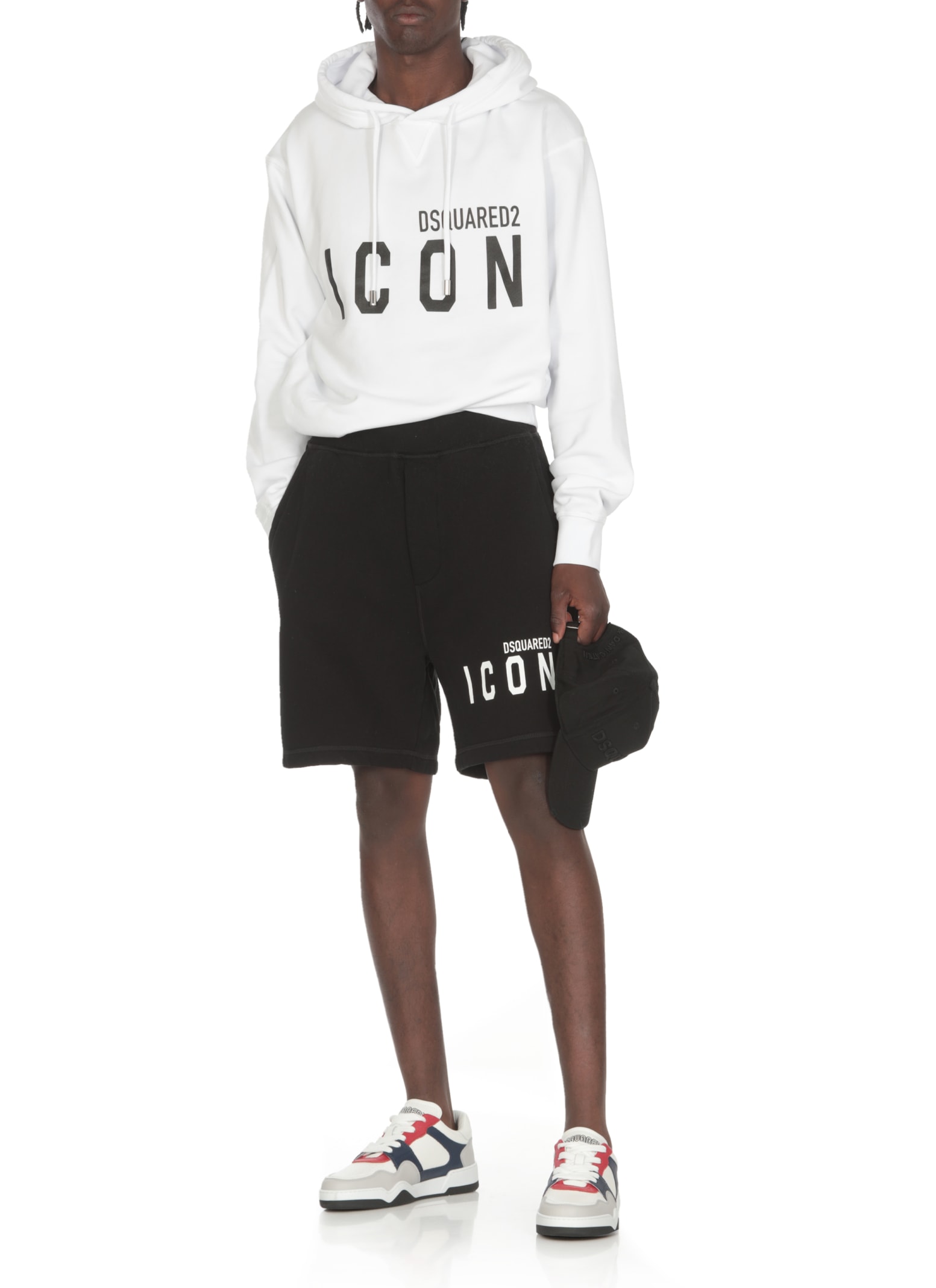 Shop Dsquared2 Icon Bermuda Shorts In Black