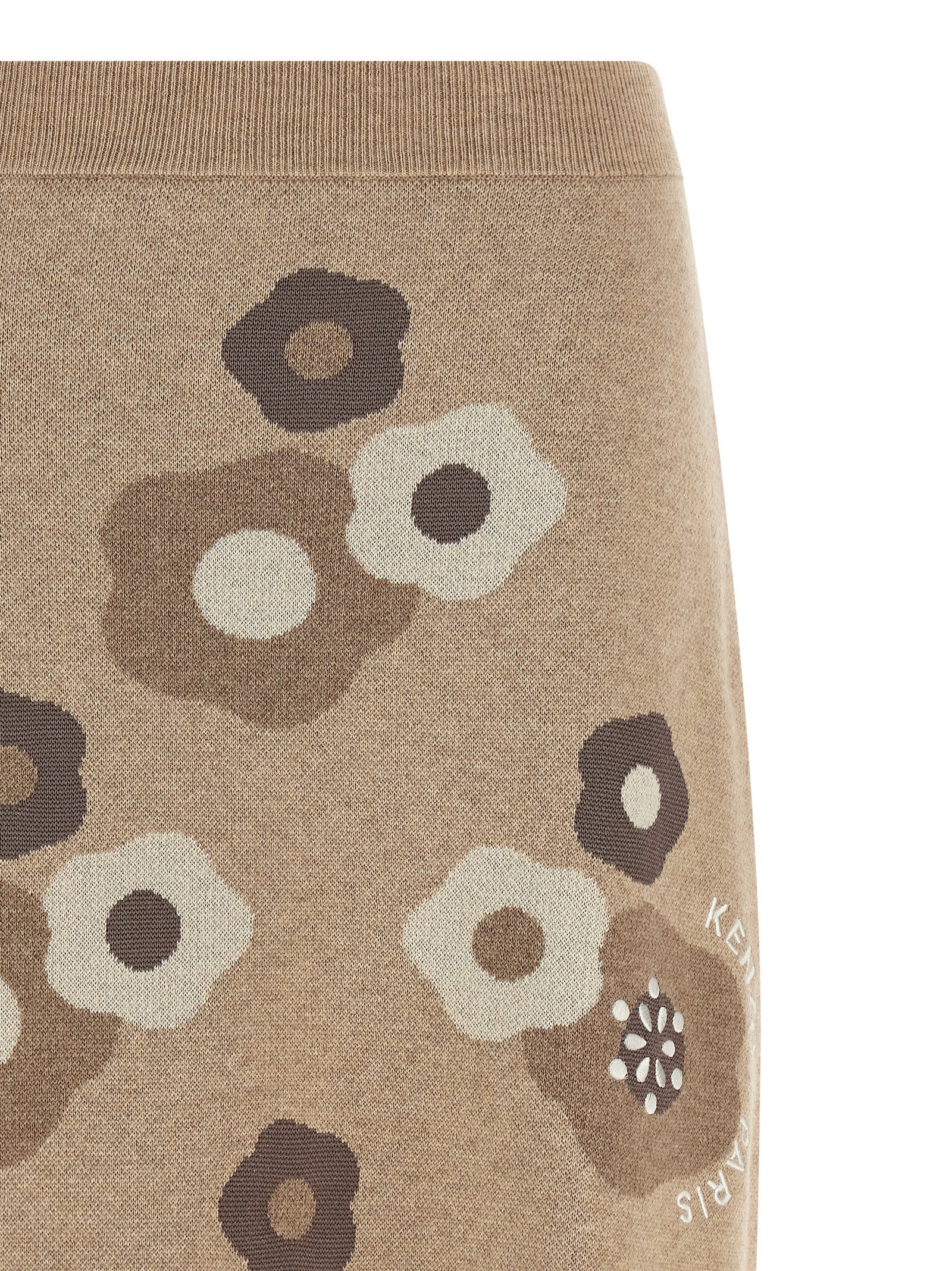 Kenzo Floral-pattern Knit Skirt In Multi