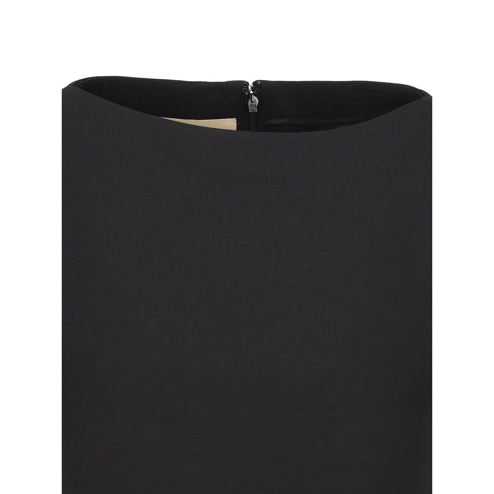 Valentino Garavani Bow Detail Wool And Silk Mini Dress In Black