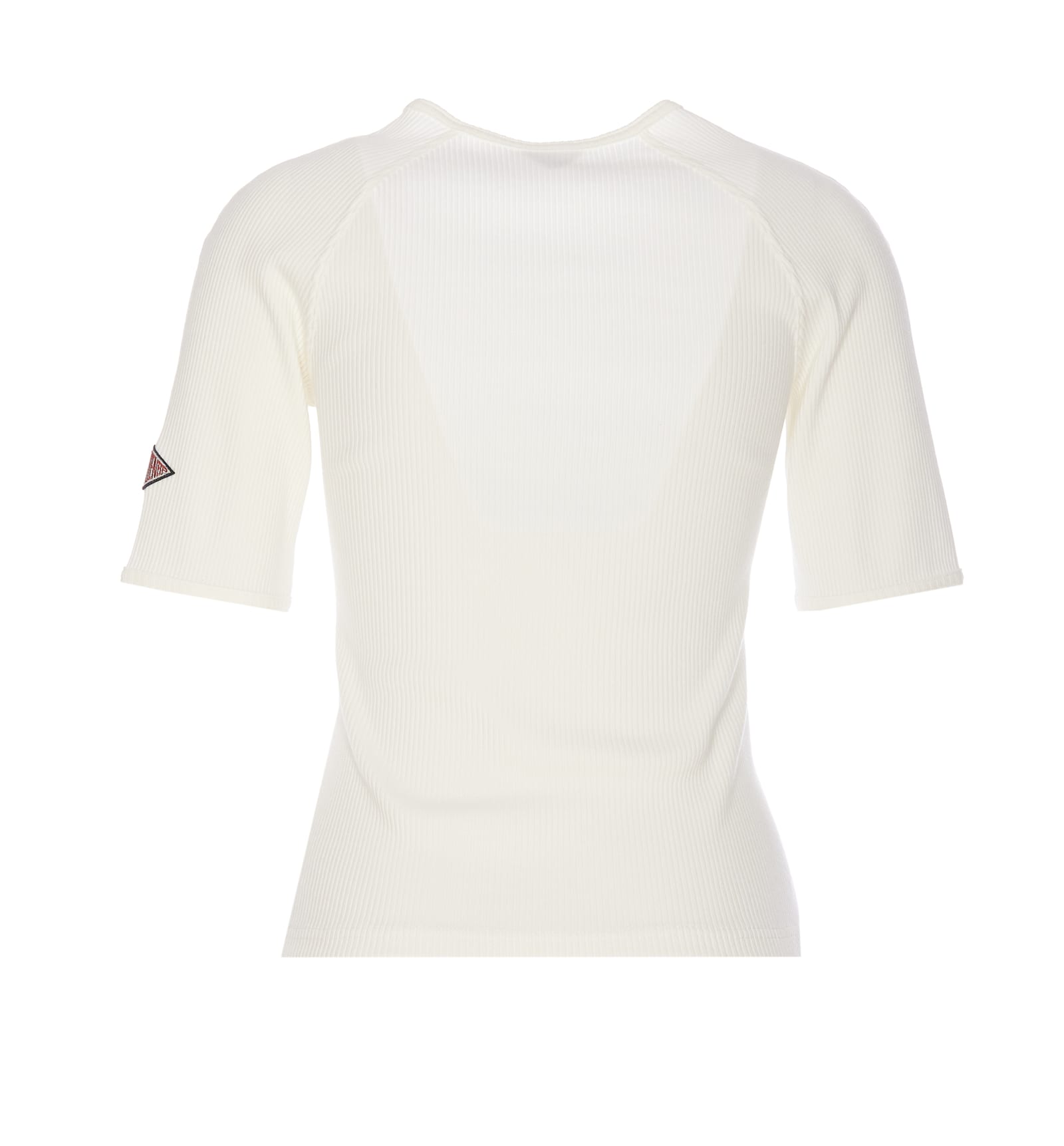 Shop Bottega Veneta Cotton Rib Jersey Top In White