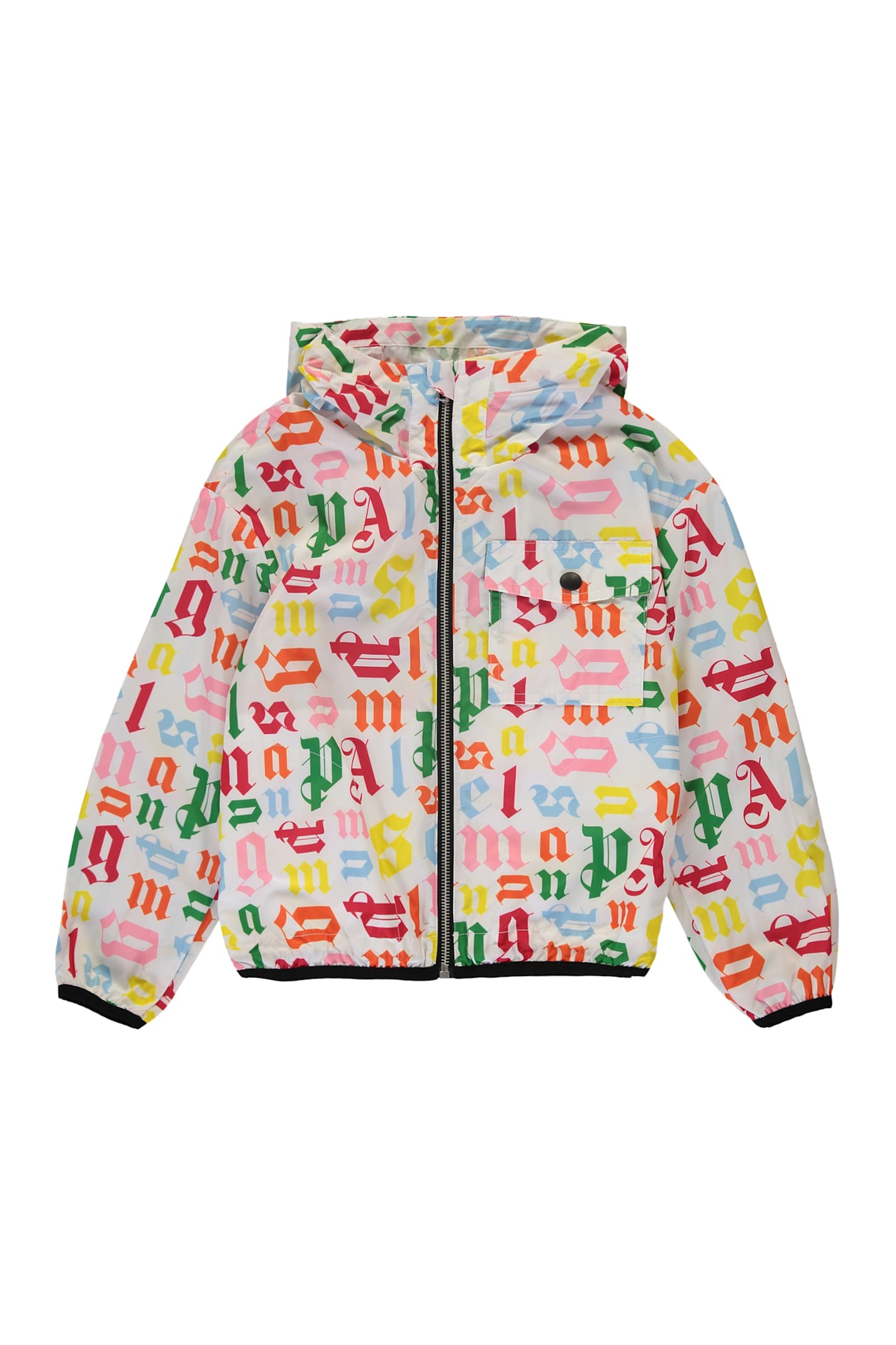 Palm Angels Technical Fabric Hooded Jacket In Multicolor