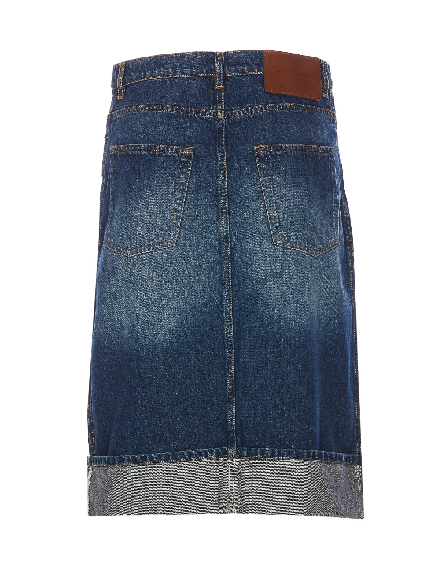 Shop Victoria Beckham Denim Skirt In Blue