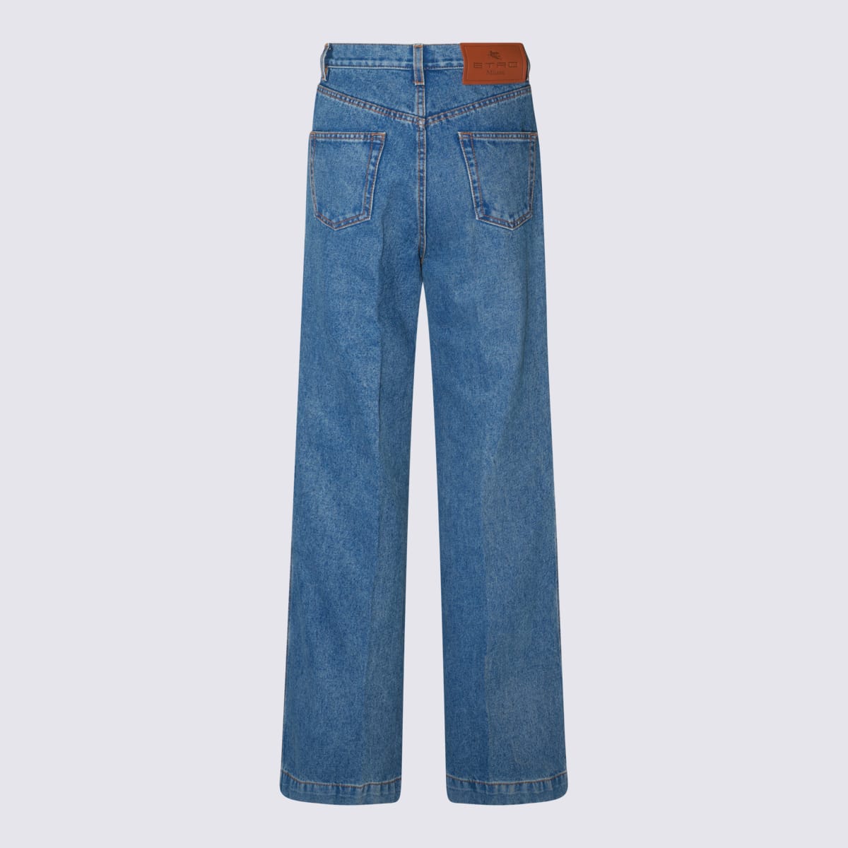 Shop Etro Blue Cotton Denim Jeans