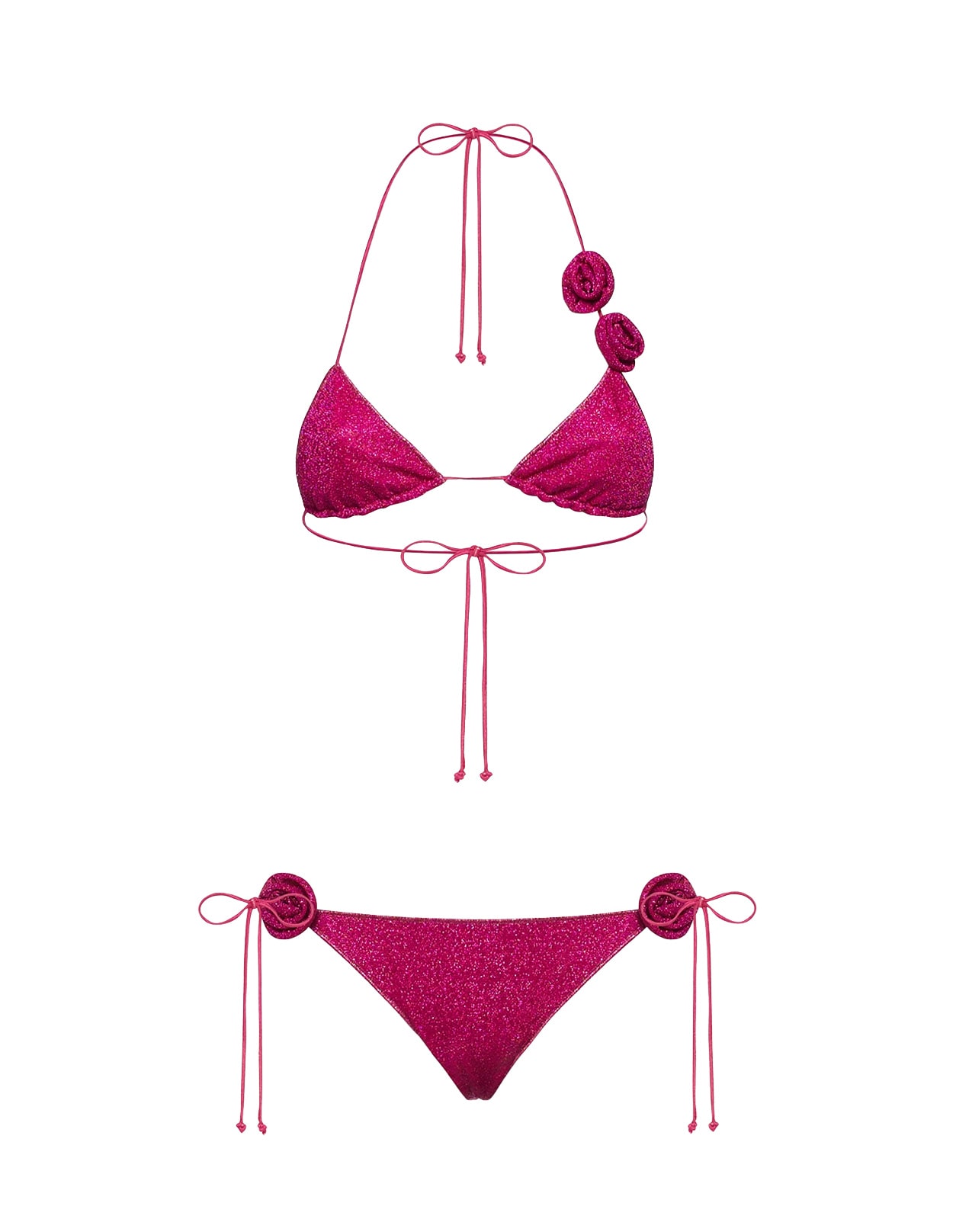 Roses Microkini In Fuchsia Lurex