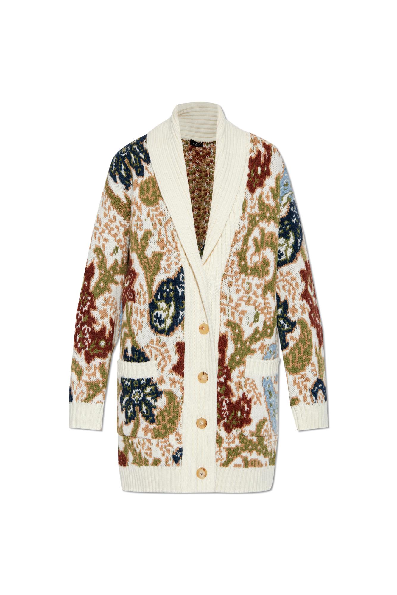 Shop Etro Patterned Loose-fit Cardigan In Multi