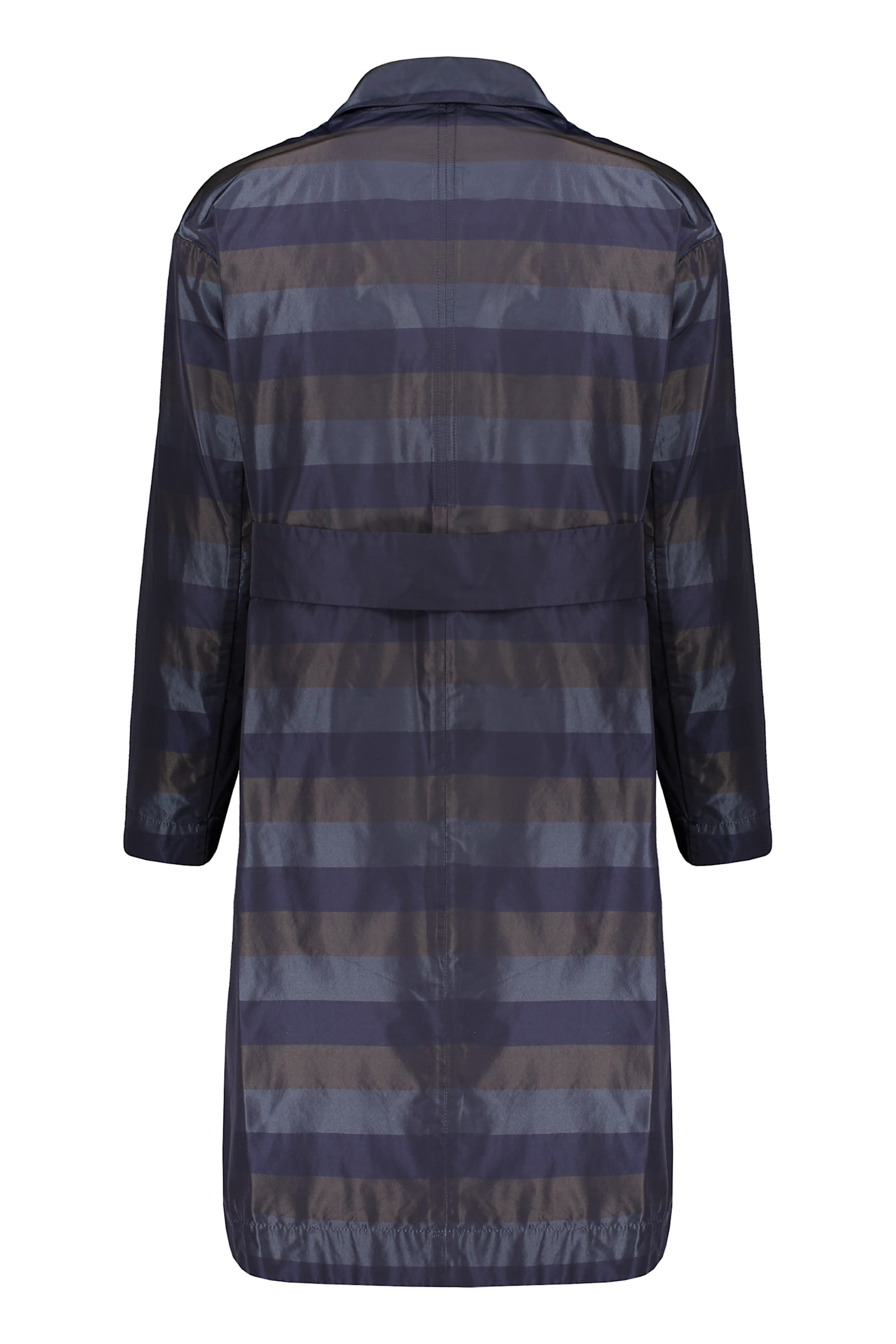 Moorer Striped Trench Coat
