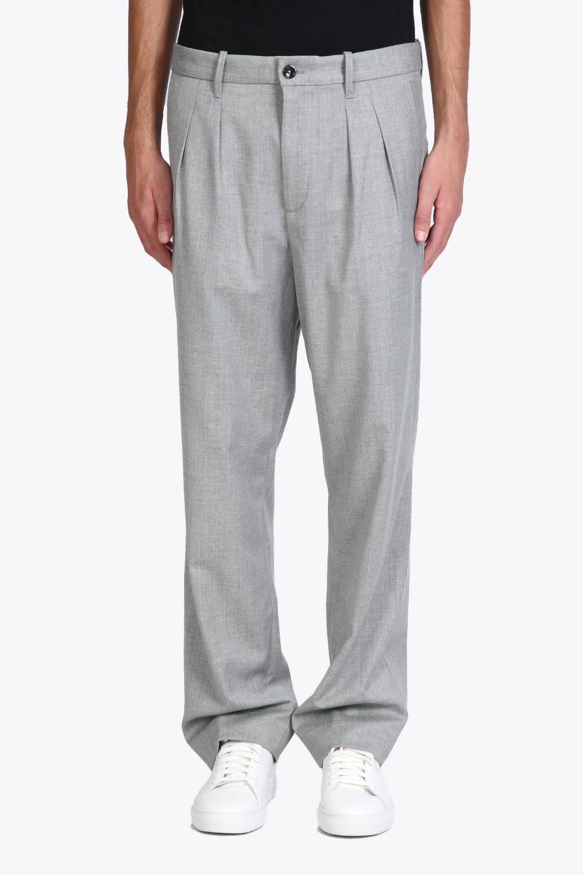 Nine in the Morning Marco - Baggy Chino Light grey tailored pleated baggy pant - Marco