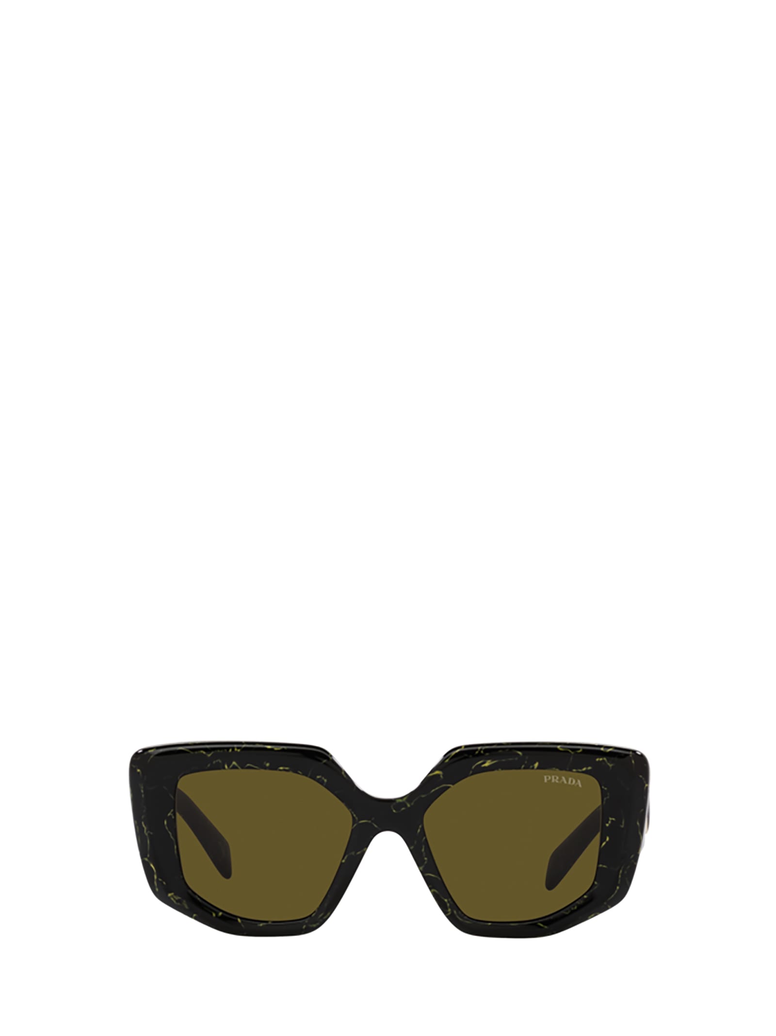 Prada Eyewear Pr 14zs Black / Yellow Marble Sunglasses