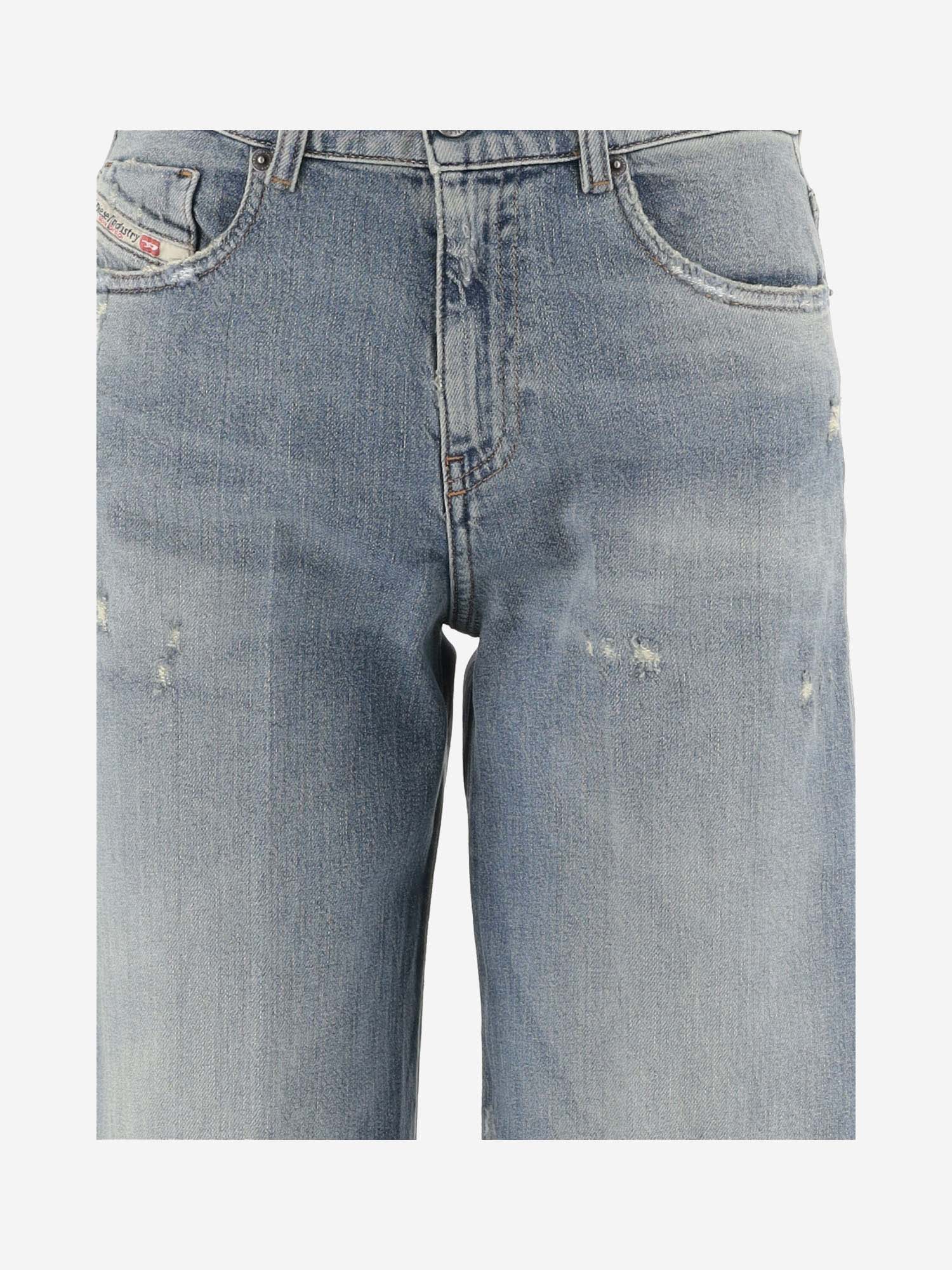 Shop Diesel Stretch Cotton Denim Bootcut Jeans