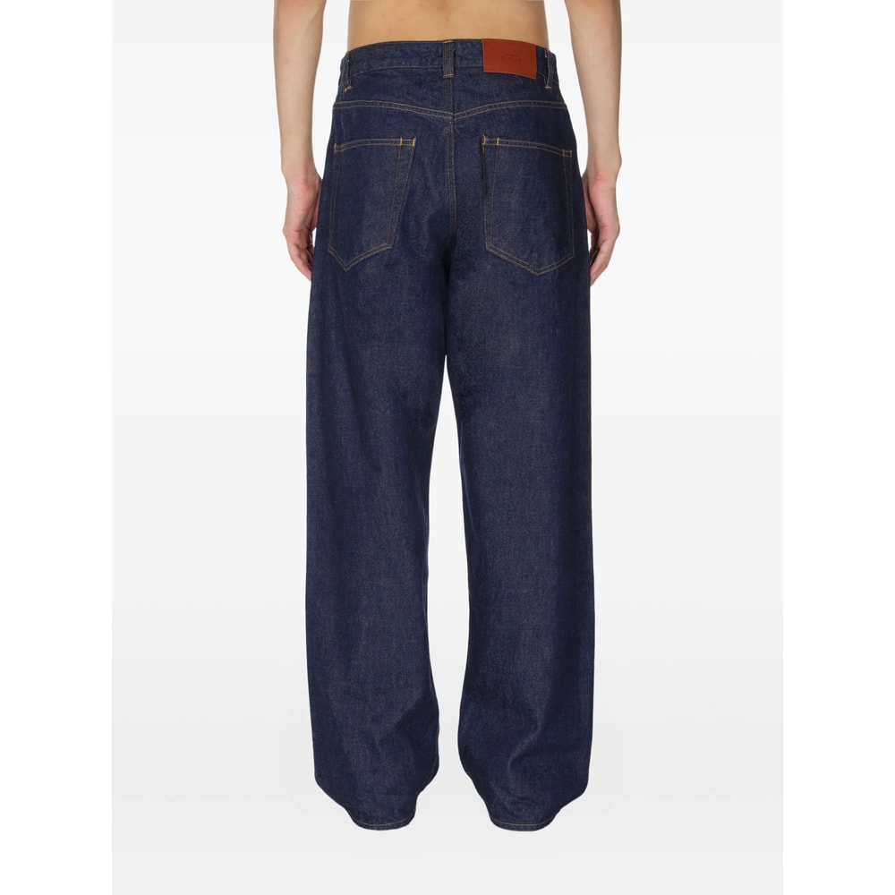 Studio Nicholson Straight-leg Casual Pants In Blue