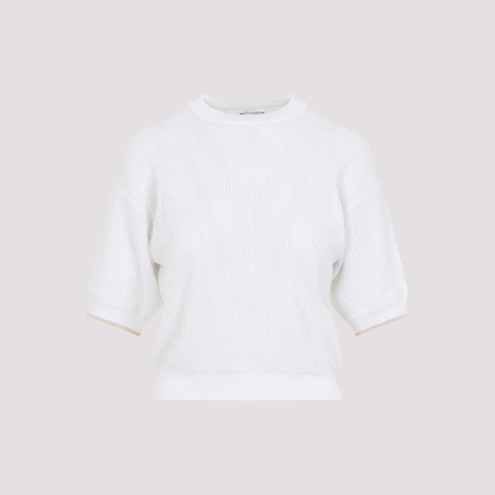 Shop Peserico Tricot Sweater In Bianco