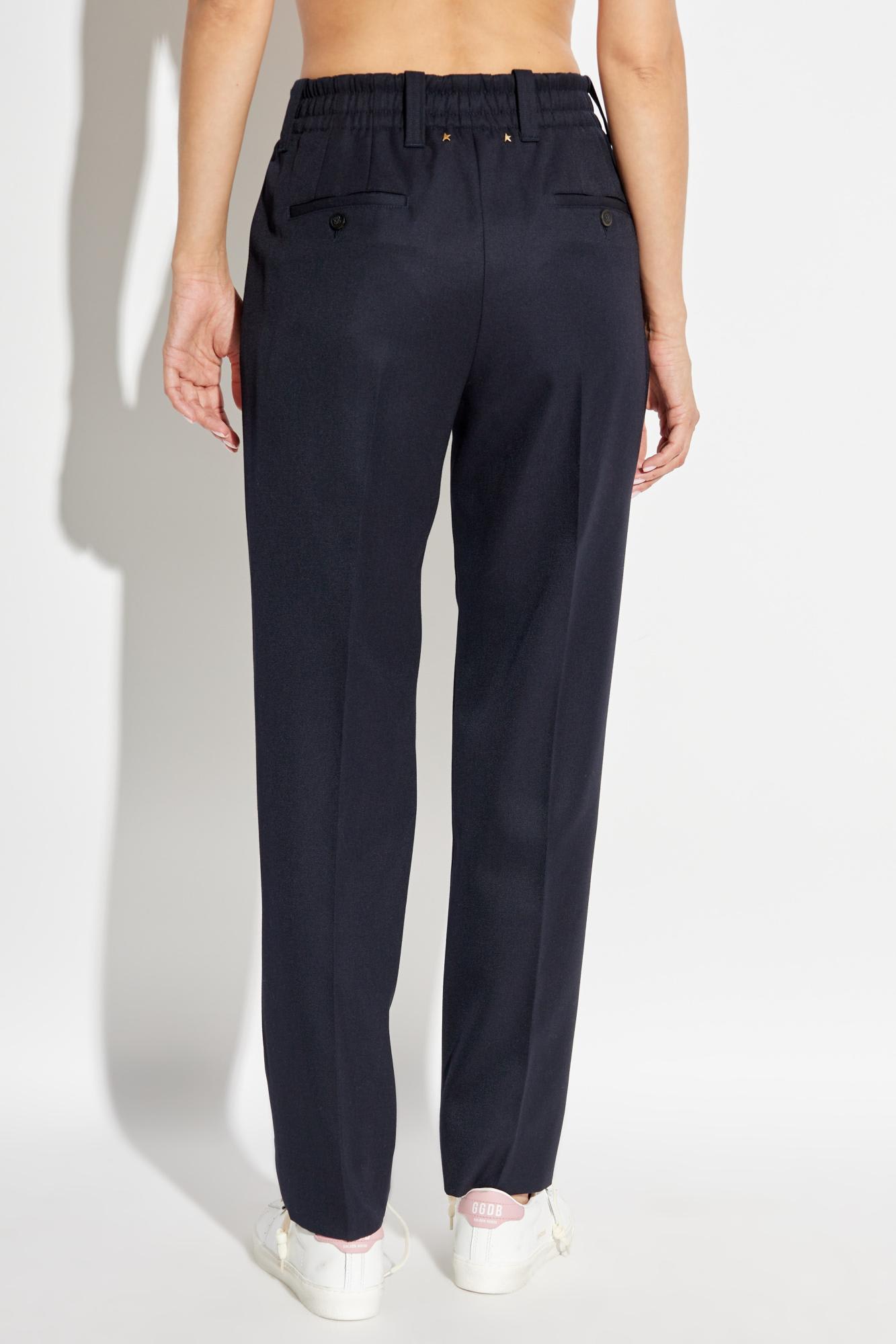 Golden Goose Wool Blend Pants In Blue