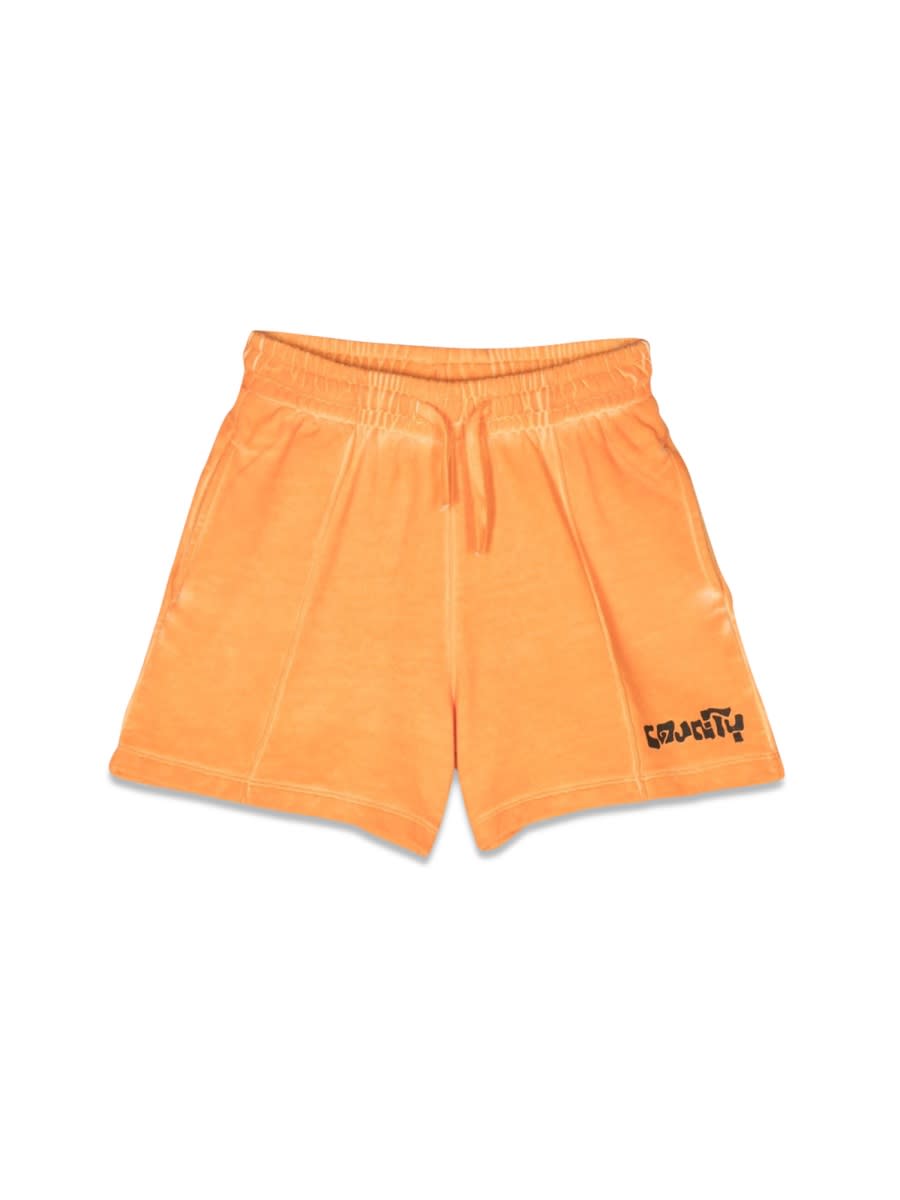 Marcelo Burlon County Of Milan Sweatshorts In Orange