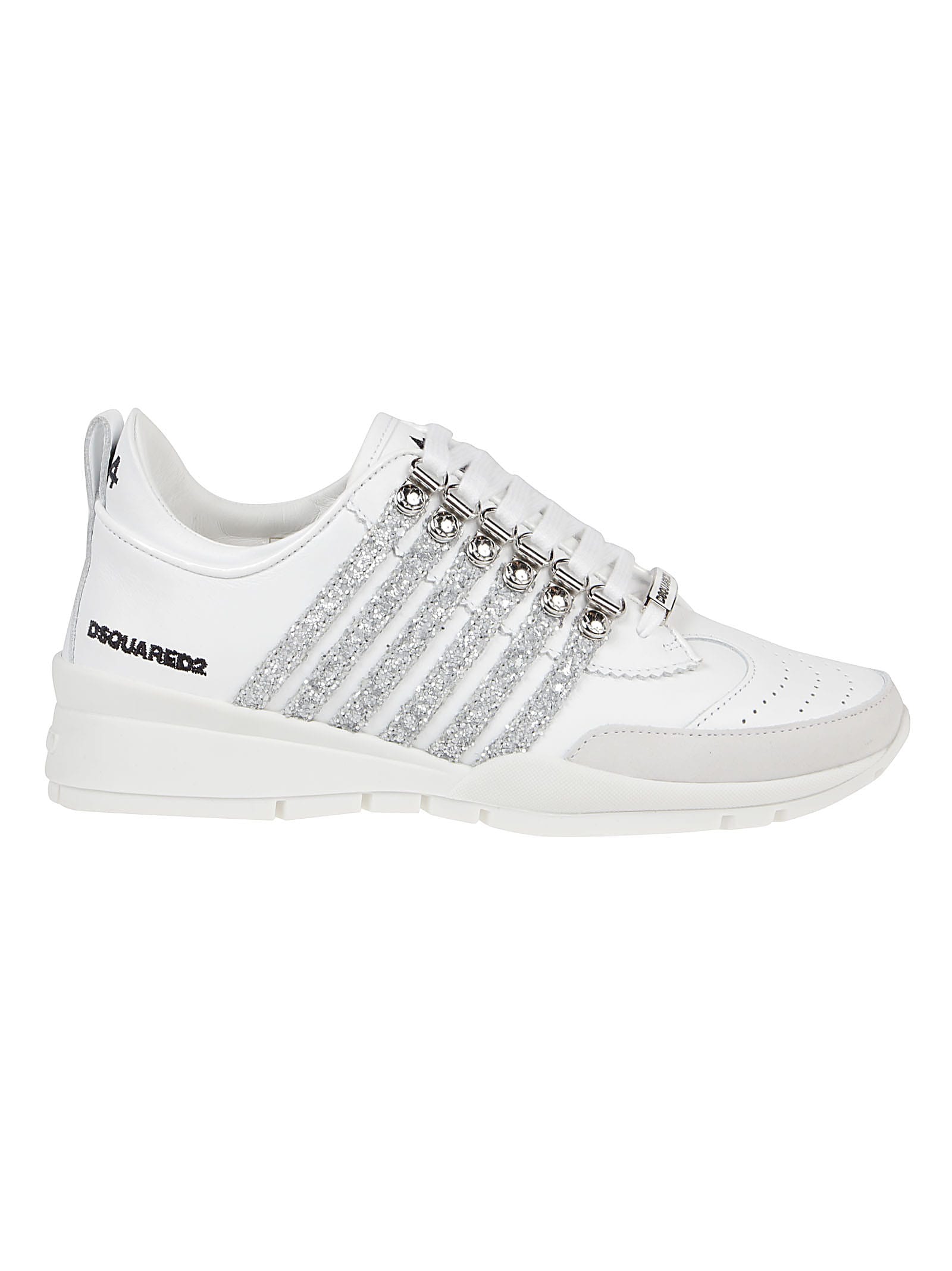 DSQUARED2 SNEAKERS,SNW0109 06501472 M241 BIANCO ARGENTO