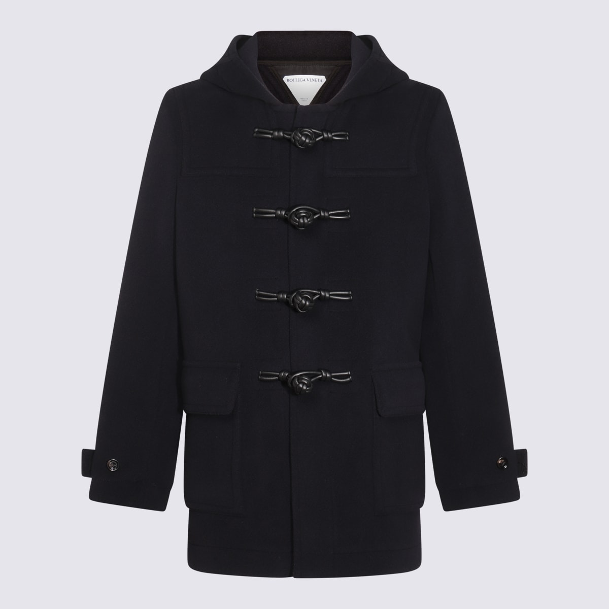 BOTTEGA VENETA NAVY BLUE WOOL COAT 