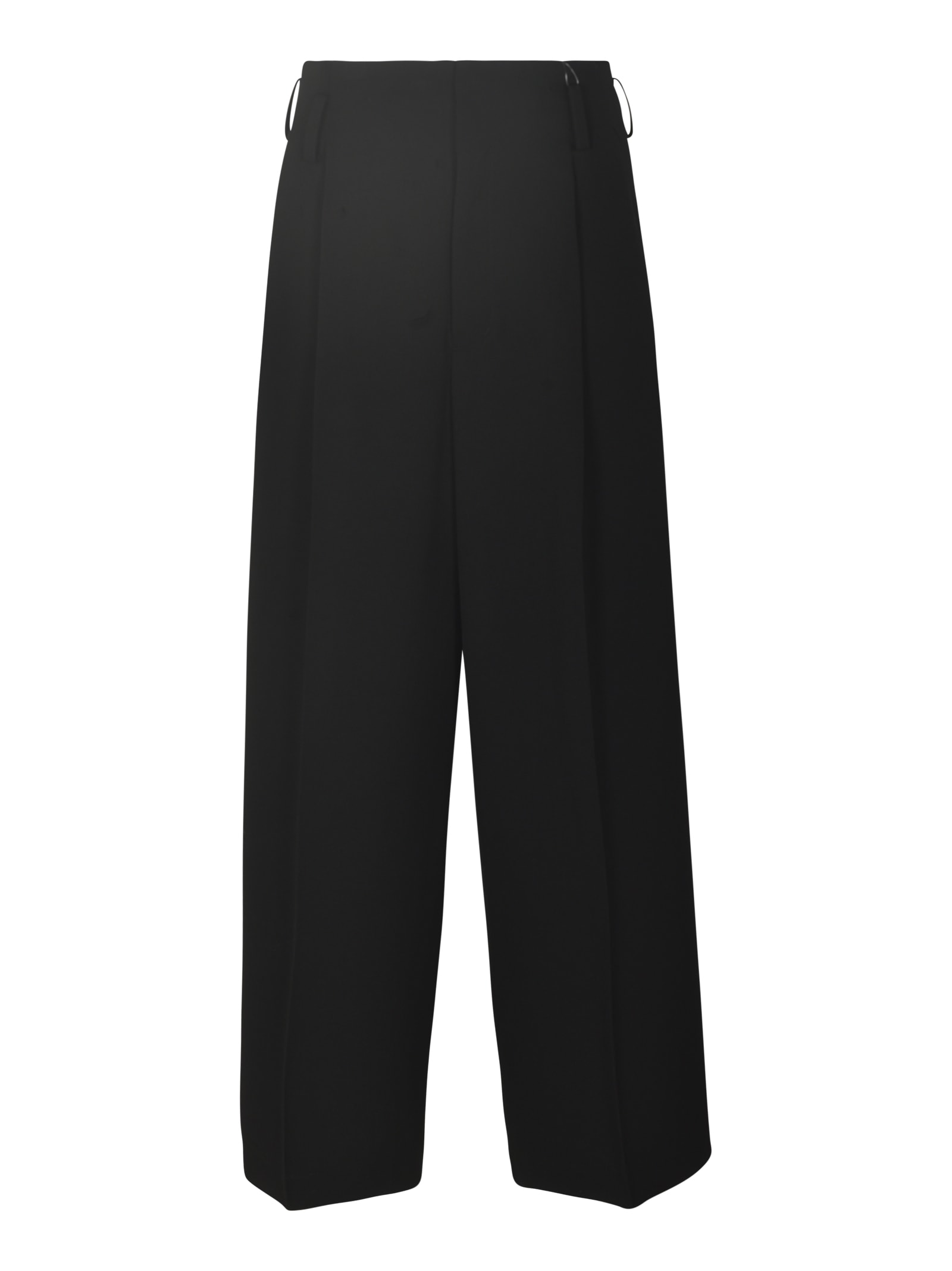 Wide Straight Leg Plain Trousers