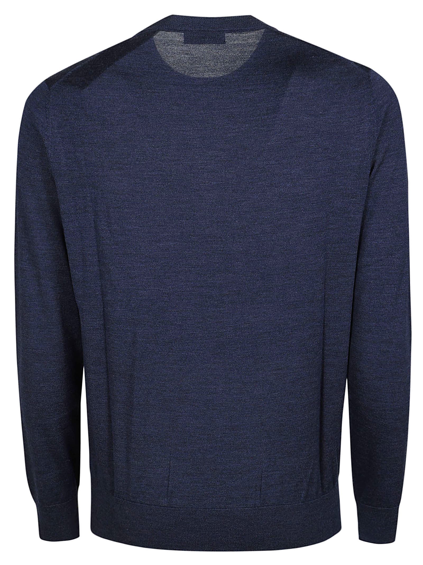 Shop Ballantyne Plain Sweater In Vintage Denim