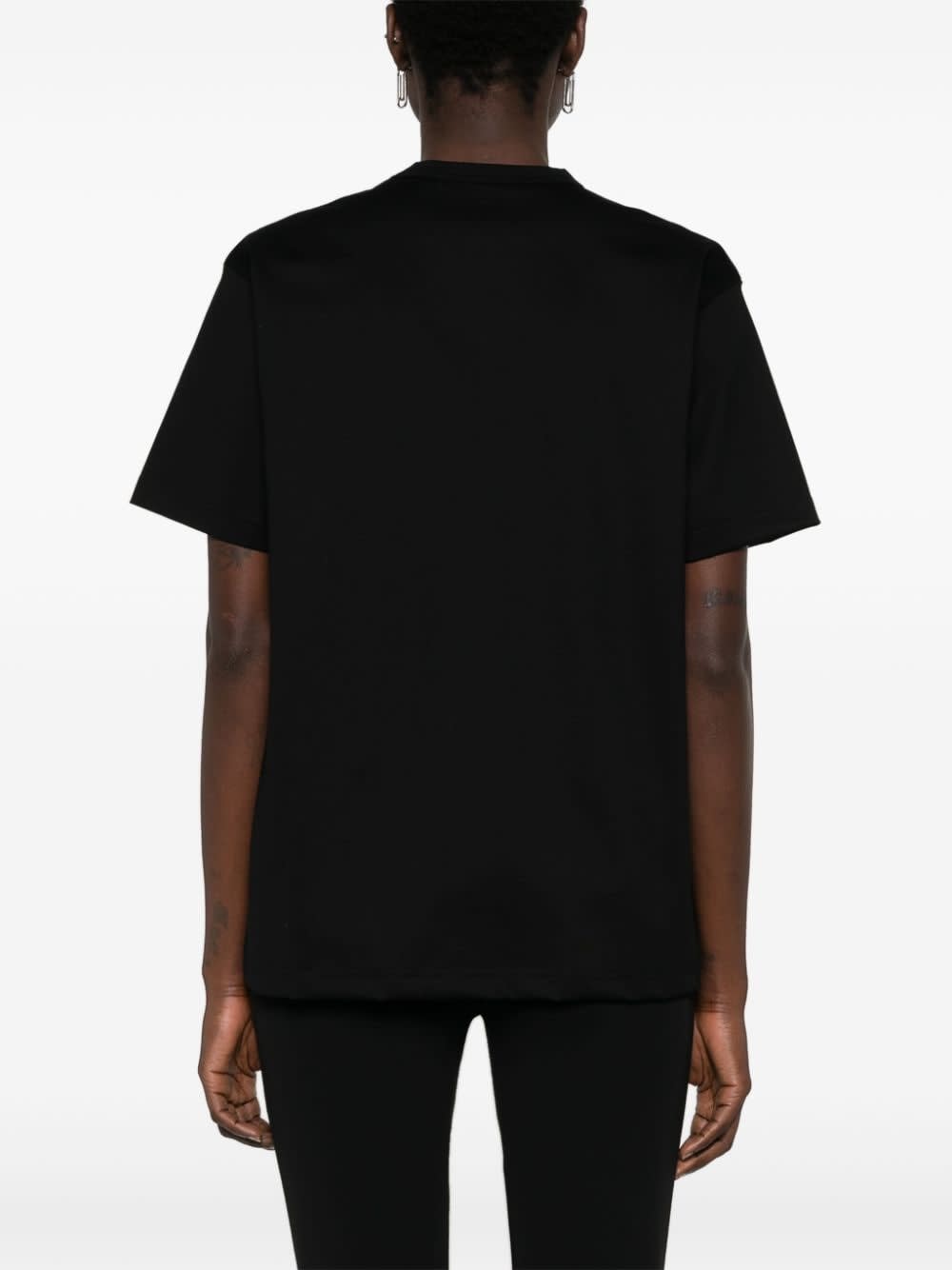 Junya Watanabe Crew Neck Graphic-heart Print T-shirt In Black