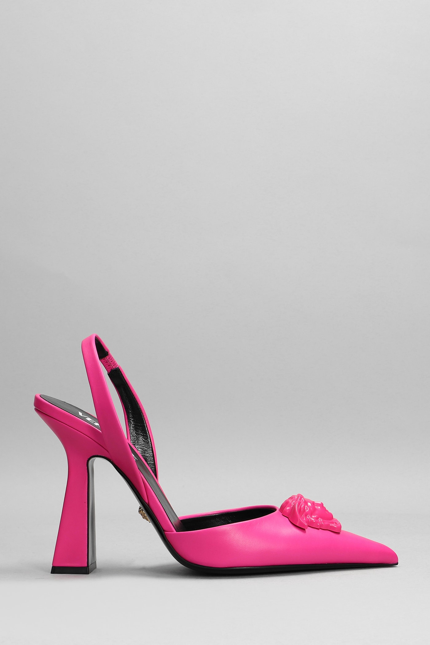 Versace Pumps In Fuxia Leather