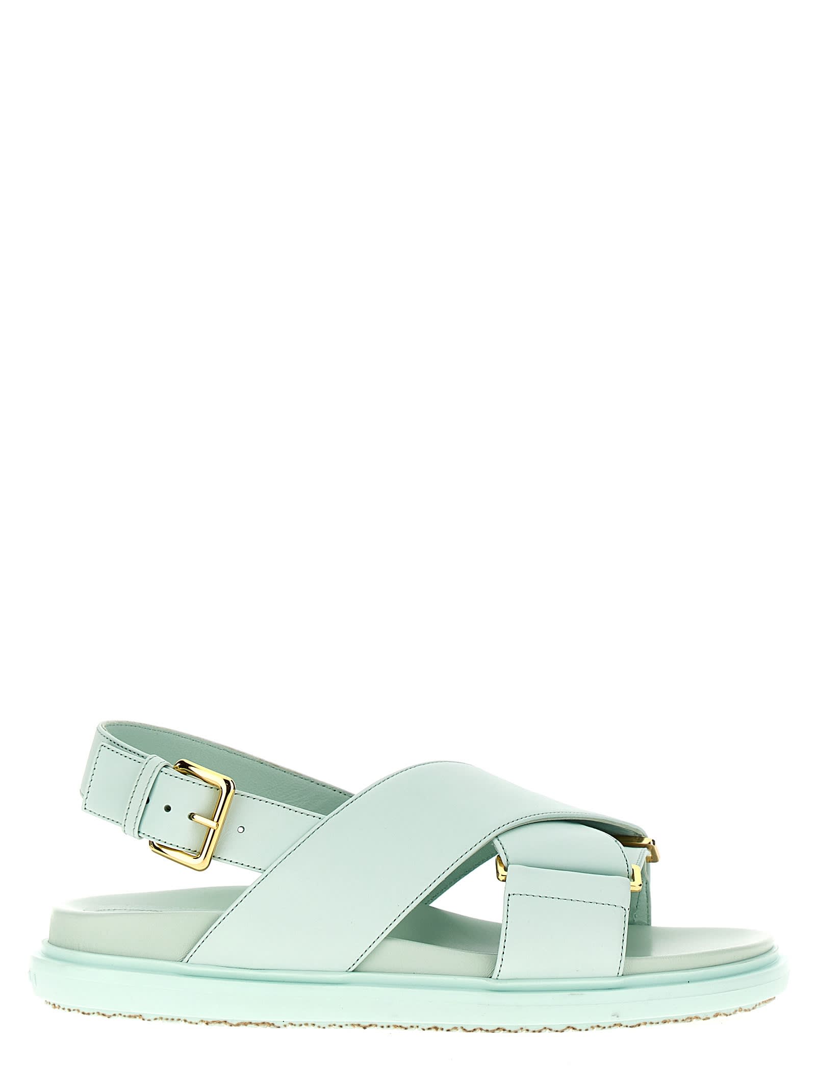 Shop Marni Fussbet Sandals In Light Blue