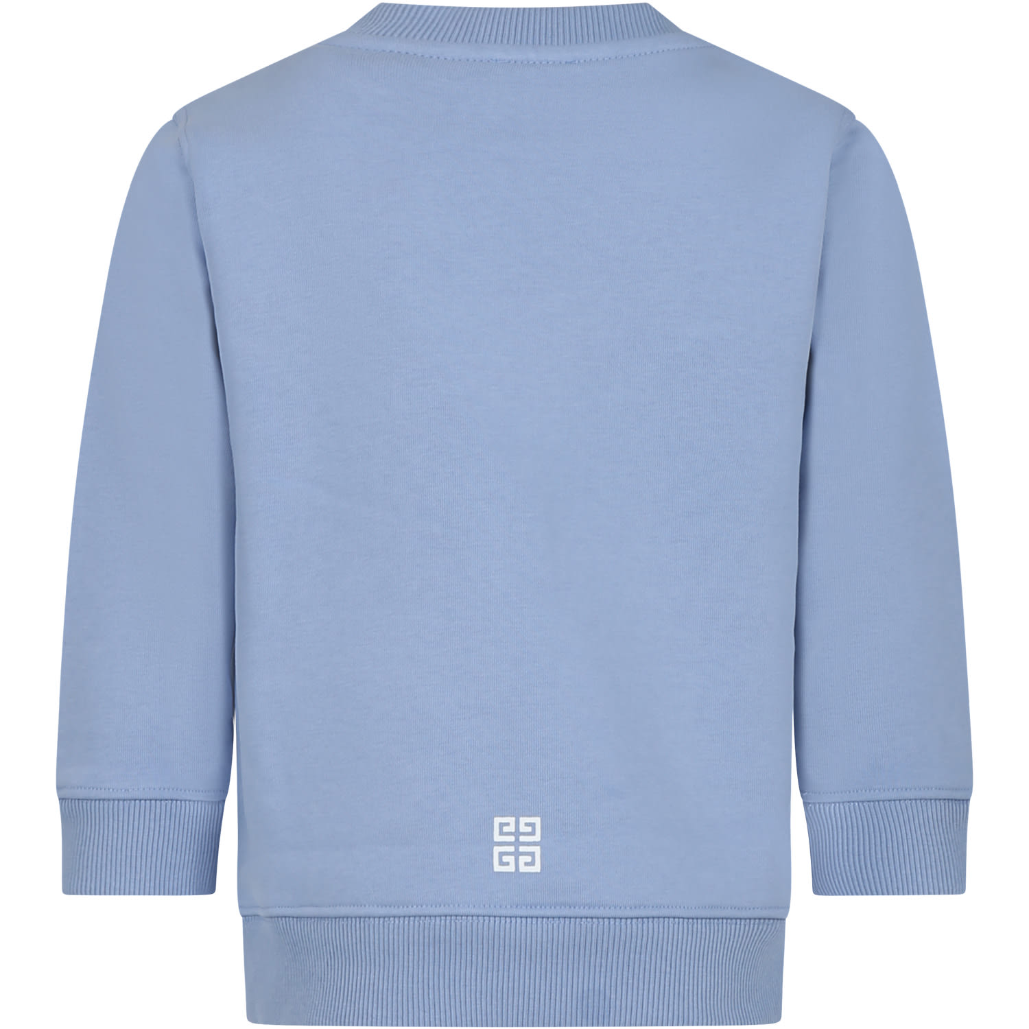 Shop Givenchy Light Blue Sweatshirt For Boy With Logo