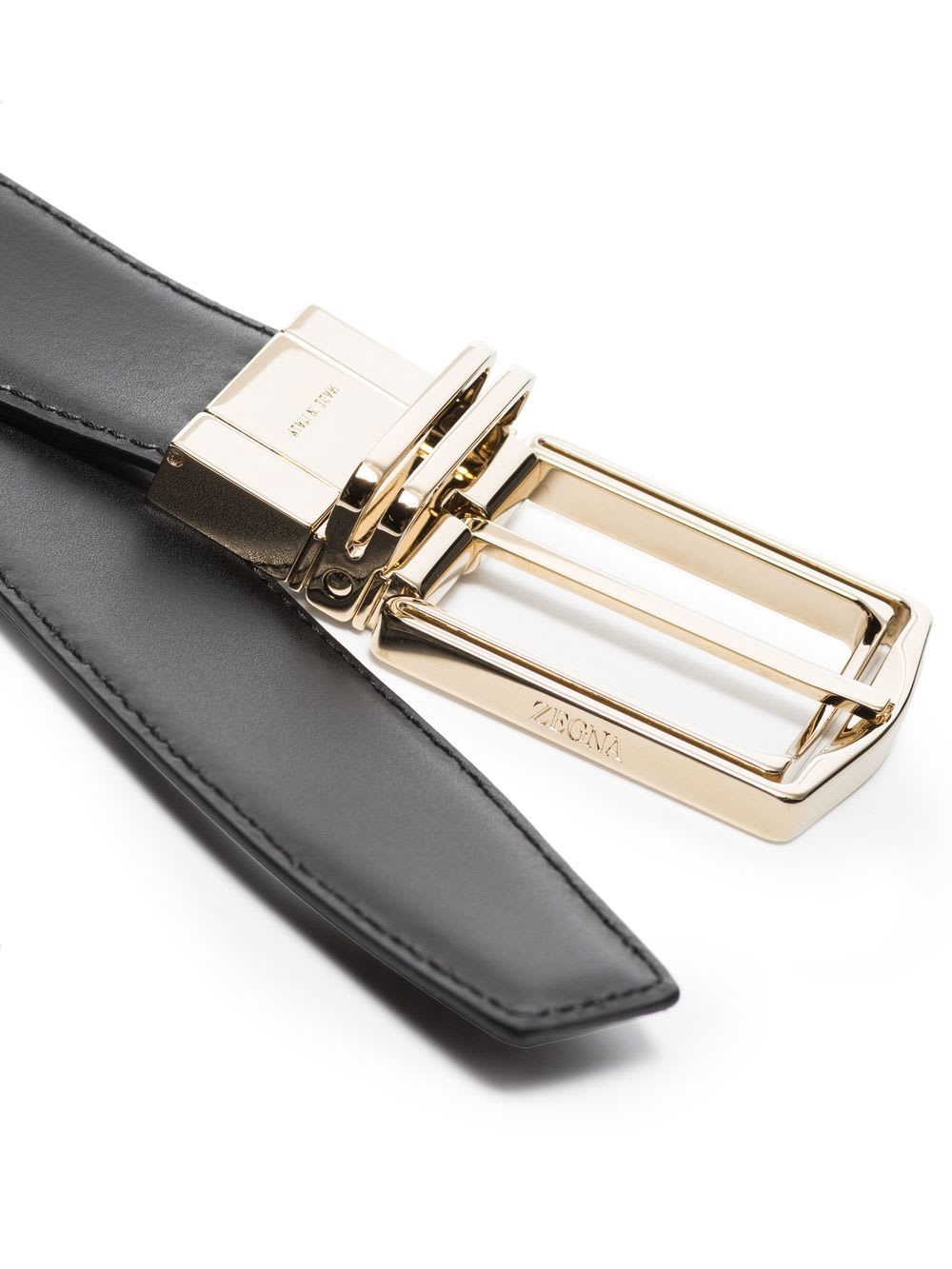 Shop Zegna Buckle-fastening Belt In Tmn