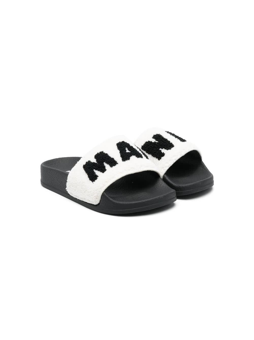 Marni Kids' Slippers With Logo In White
