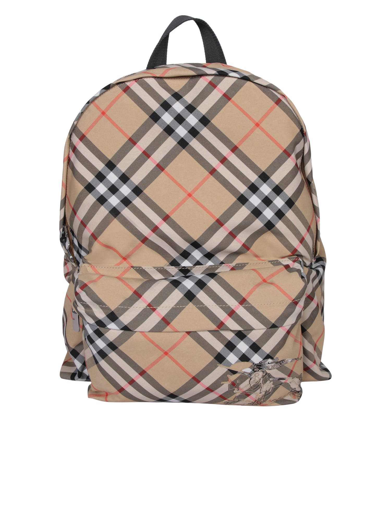 Shop Burberry Archive Check Beige Backpack