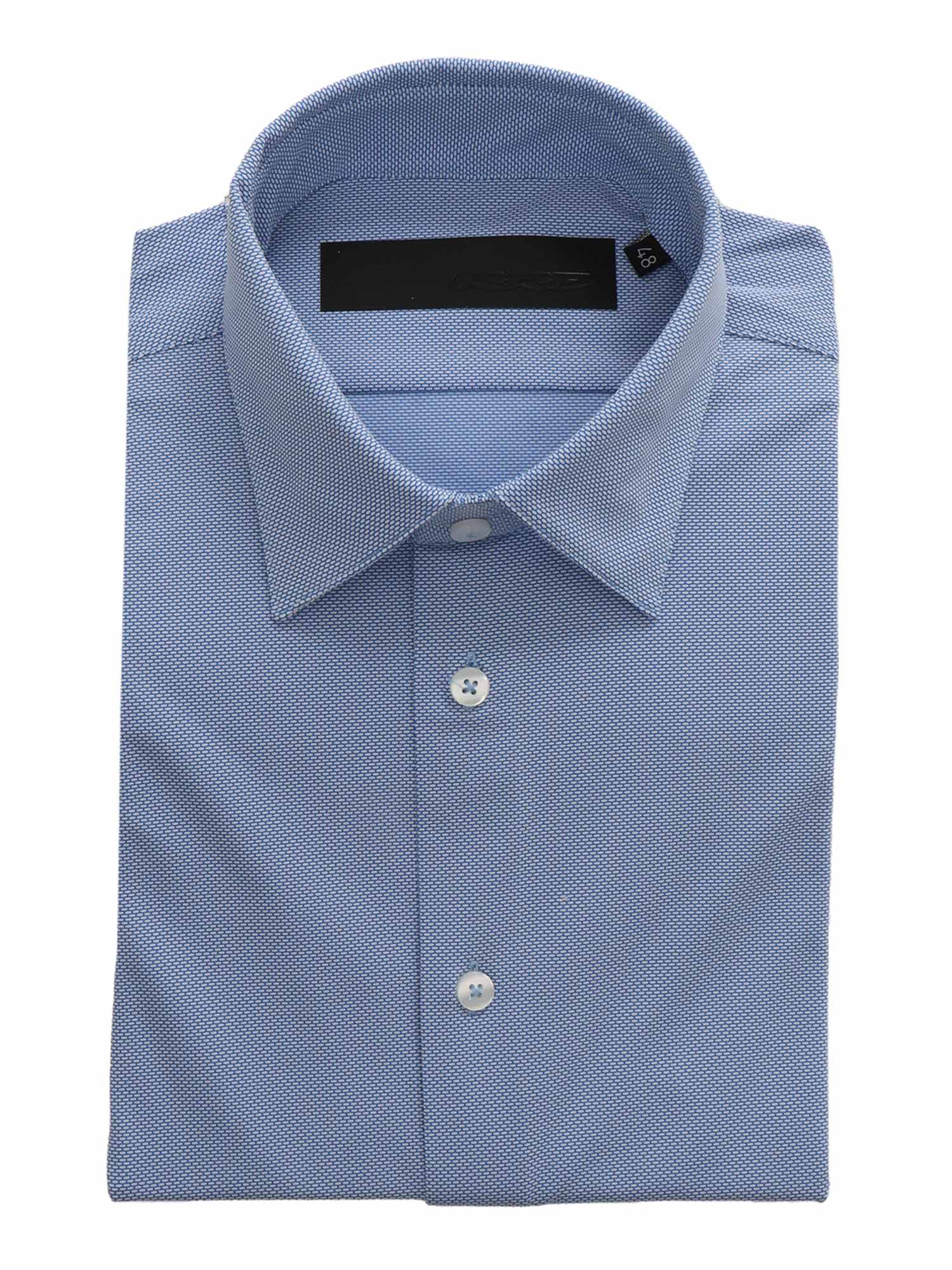 Rrd - Roberto Ricci Design Jacquard Oxford Shirt In Light Blue
