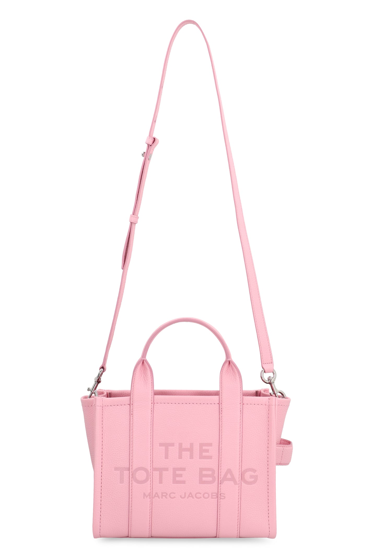 Shop Marc Jacobs The Leather Small Tote Bag In Pink