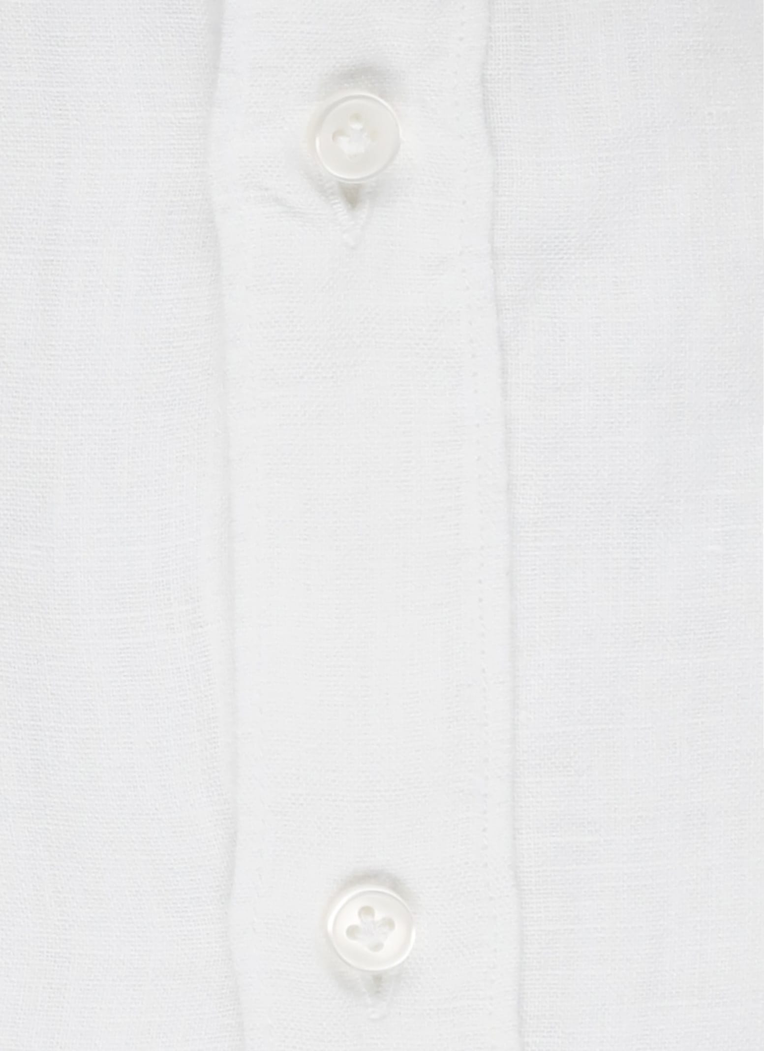 Shop Fay Linen Shirt In Bianco