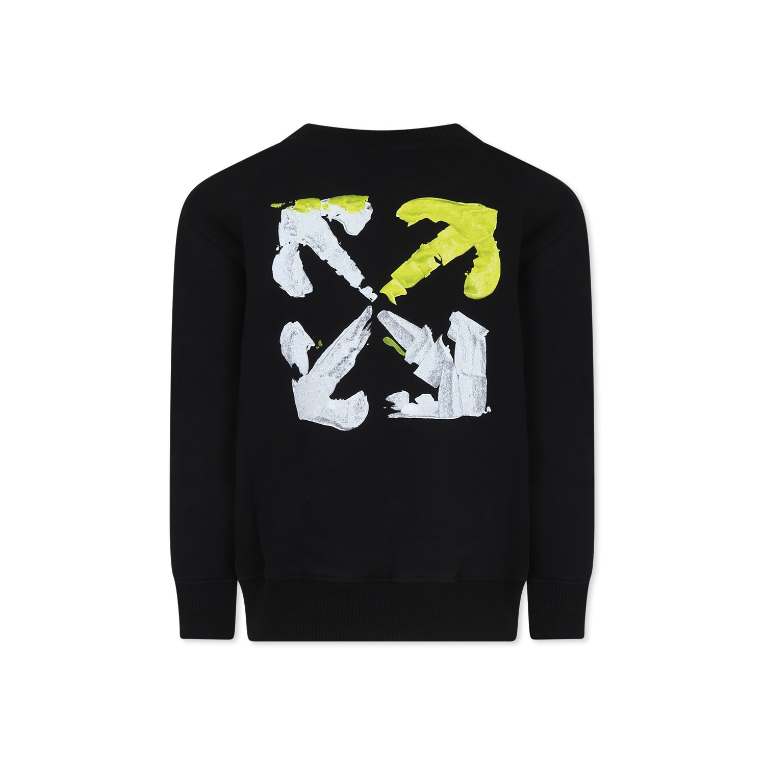 Shop Off-white Black Sweatshirt For Boy With Logo