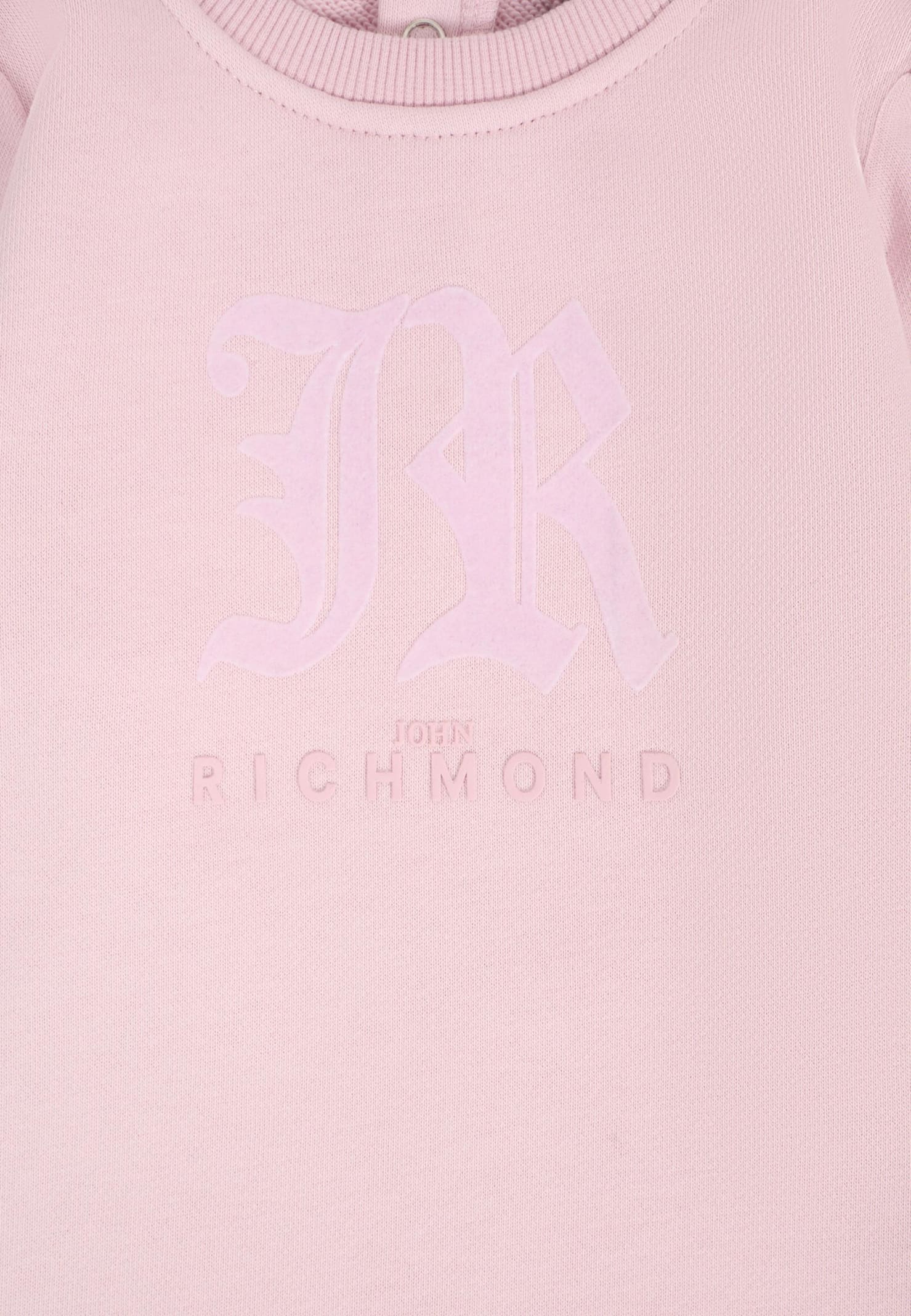 Richmond Lilac Dress For Baby Girl With Logo In Pink