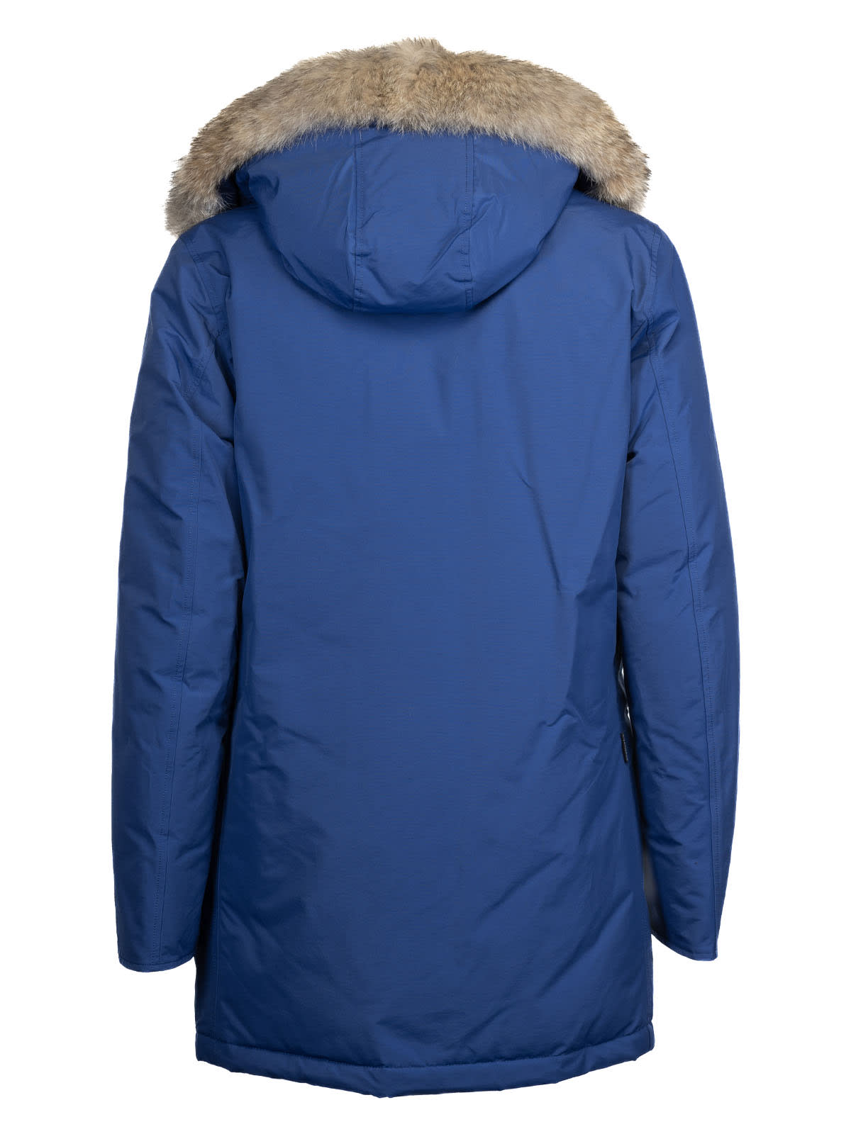 Shop Woolrich Arctic Detachable Fur Parka In Blu Chiaro